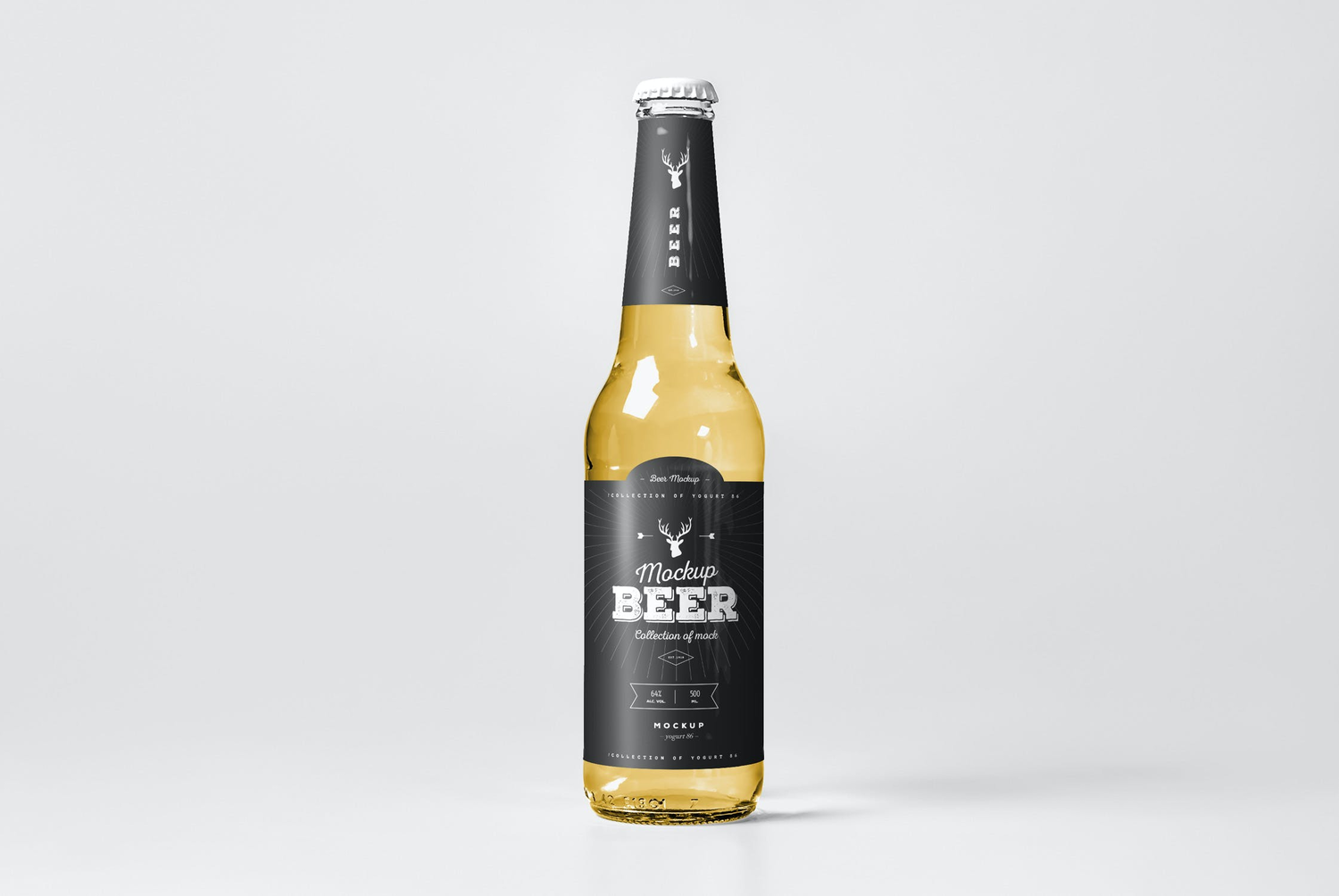 4706 8款啤酒酒标组合包装多角度设计作品空白贴图ps样机素材设计模板 Beer Mock-up 5@GOOODME.COM