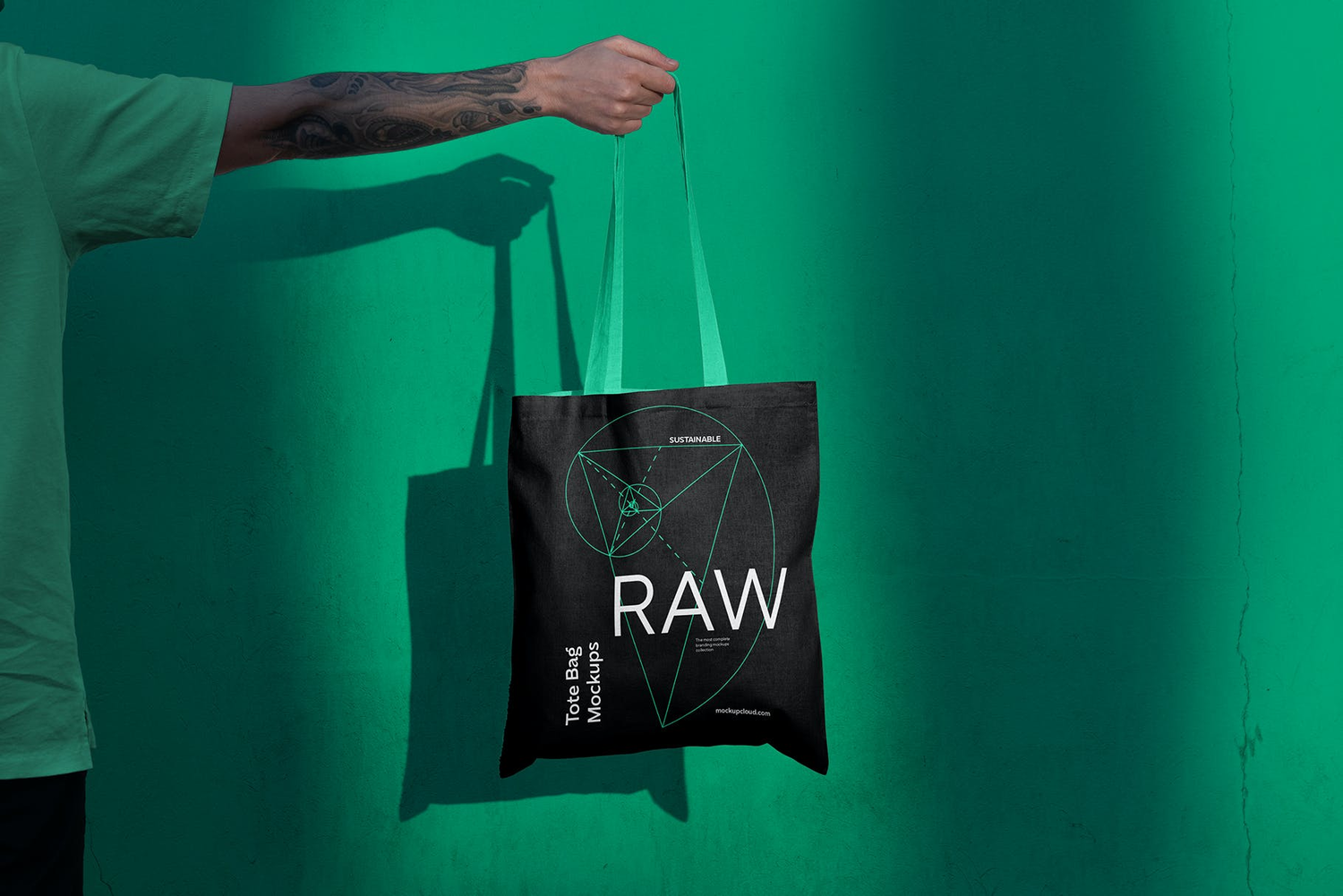 4731 10款工业风质感光影帆布包环保袋拎袋设计作品贴图ps样机素材模板 Raw Tote Bag Mockups@GOOODME.COM