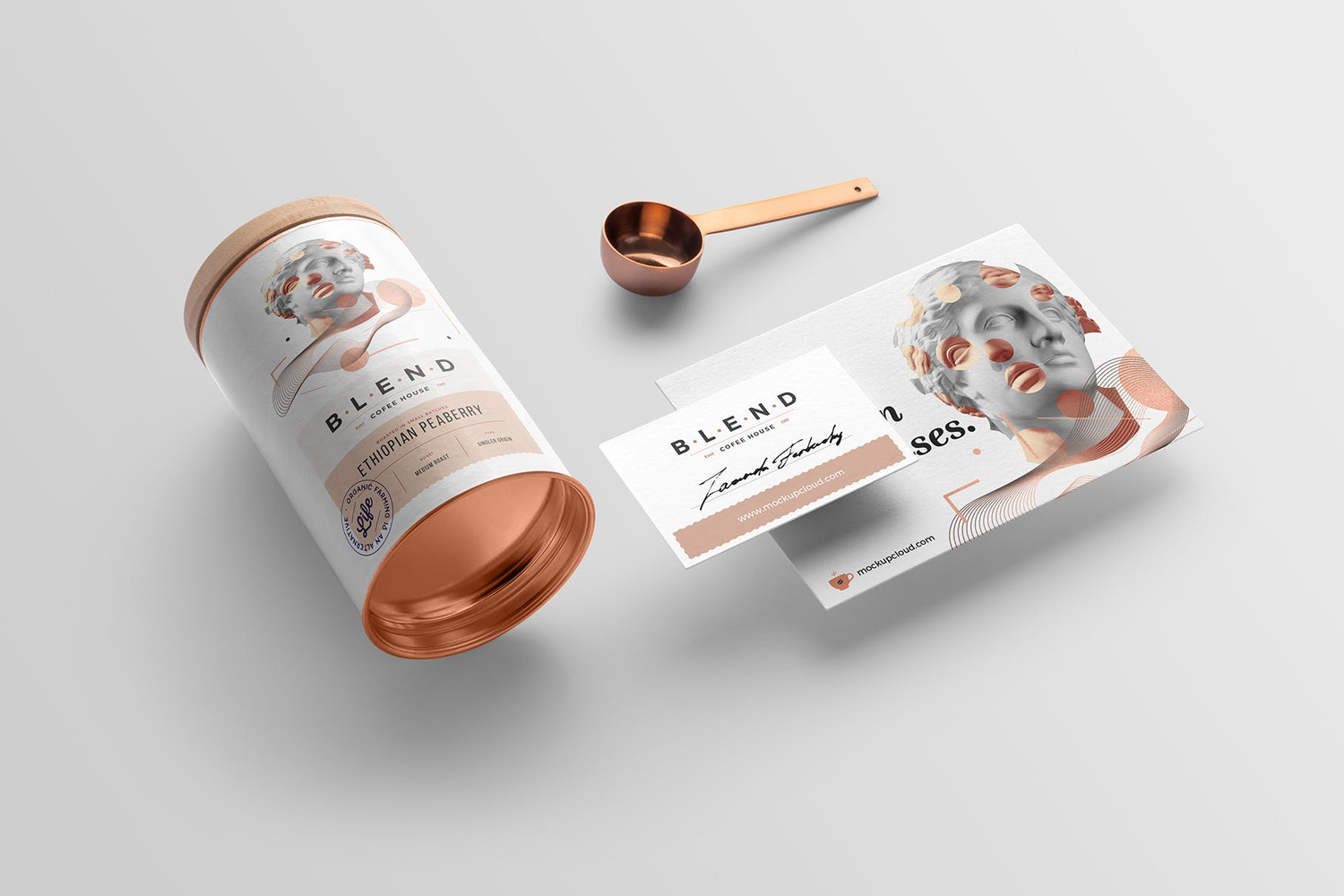 4735 10款咖啡品牌包装VI设计提案PSD样机合集 Blend – Coffeehouse Branding Mockup Vol. 3@GOOODME.COM