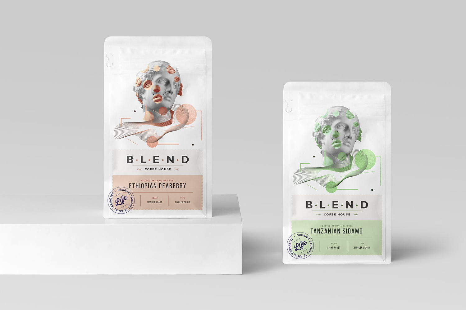 4737 11款高端咖啡品牌VI包装设计场景PSD样机 Blend – Coffeehouse Branding Mockup Vol. 1@GOOODME.COM