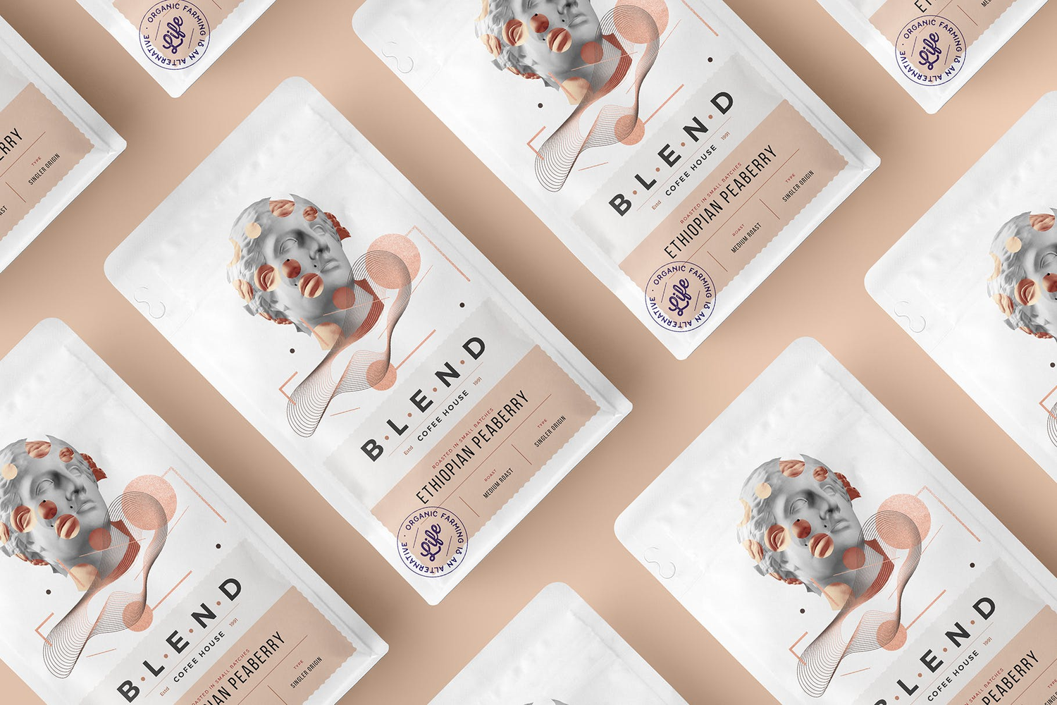 4738 11款咖啡品牌包装袋纸杯VI设计PS样机 Blend – Coffeehouse Branding Mockup Vol. 2@GOOODME.COM