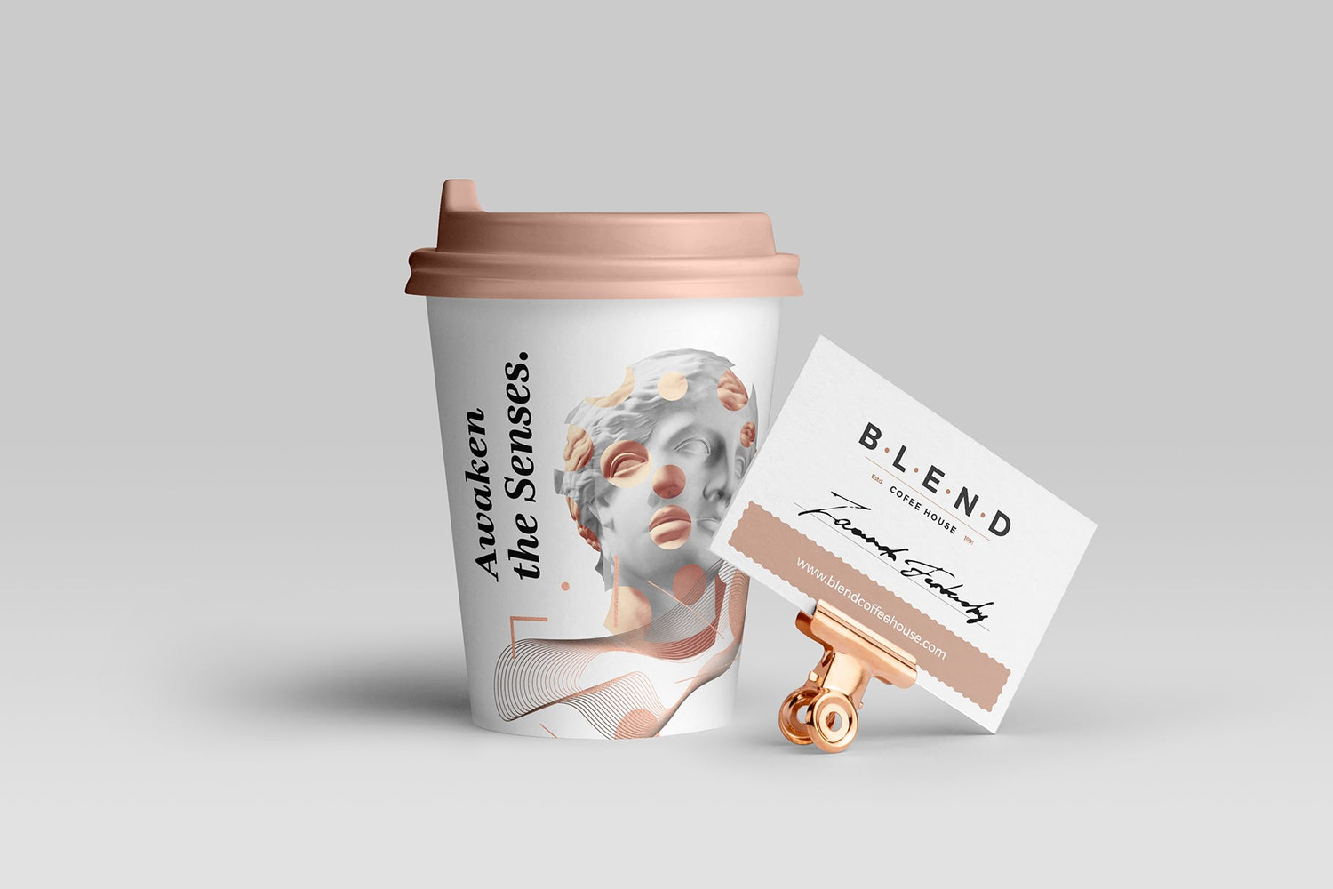 4738 11款咖啡品牌包装袋纸杯VI设计PS样机 Blend – Coffeehouse Branding Mockup Vol. 2@GOOODME.COM