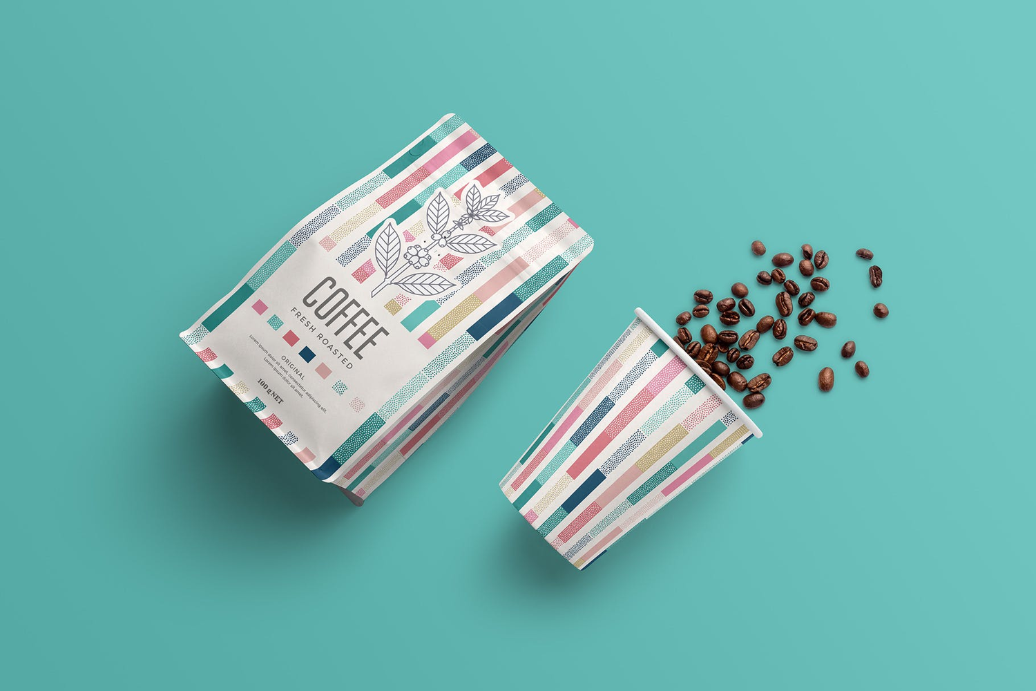 4738 11款咖啡品牌包装袋纸杯VI设计PS样机 Blend – Coffeehouse Branding Mockup Vol. 2@GOOODME.COM