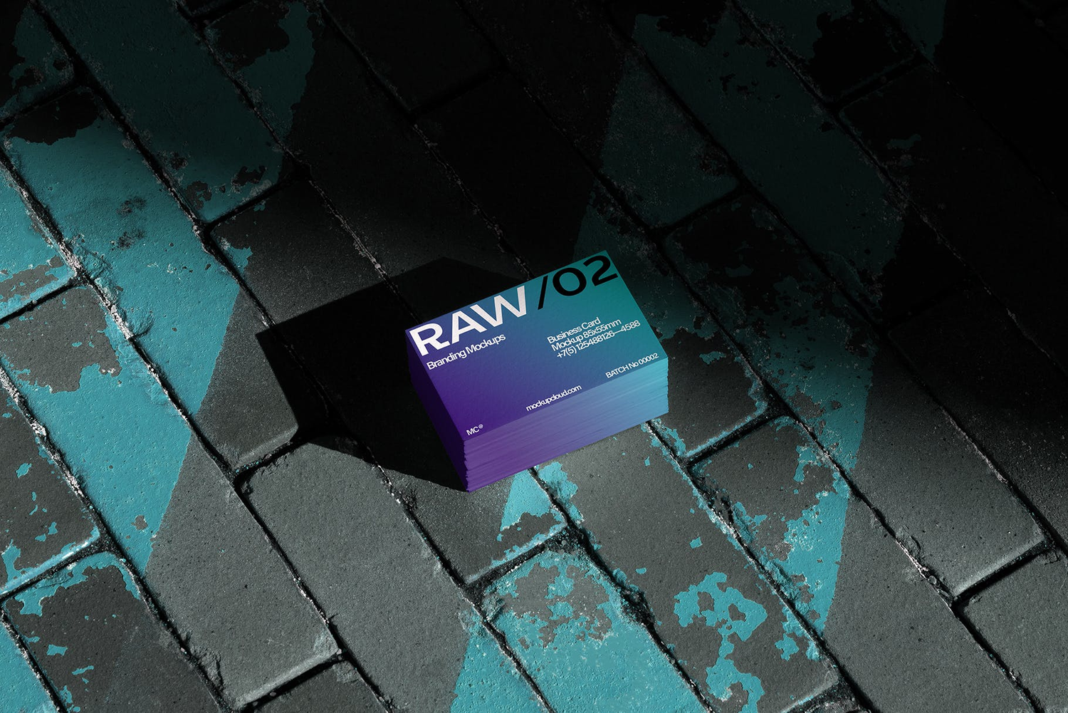 4746 16款质感光影工业风名片设计作品贴图ps样机素材场景展示效果模板 Raw Business Cards Mockups Vol 2@GOOODME.COM