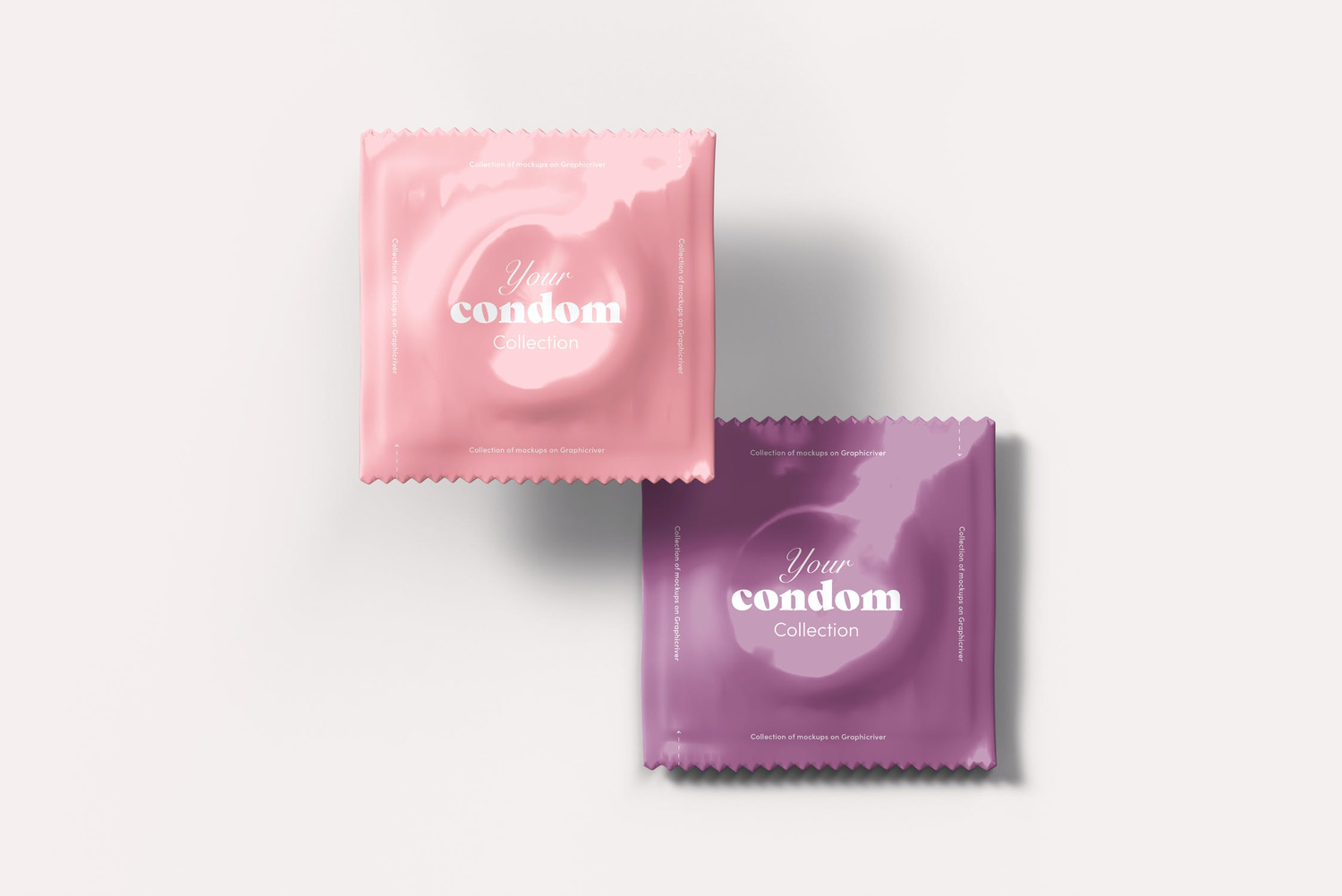 4752 避孕套安全套产品包装平面设计贴图ps样机素材场景展示效果模板 Condom Mock-up@GOOODME.COM