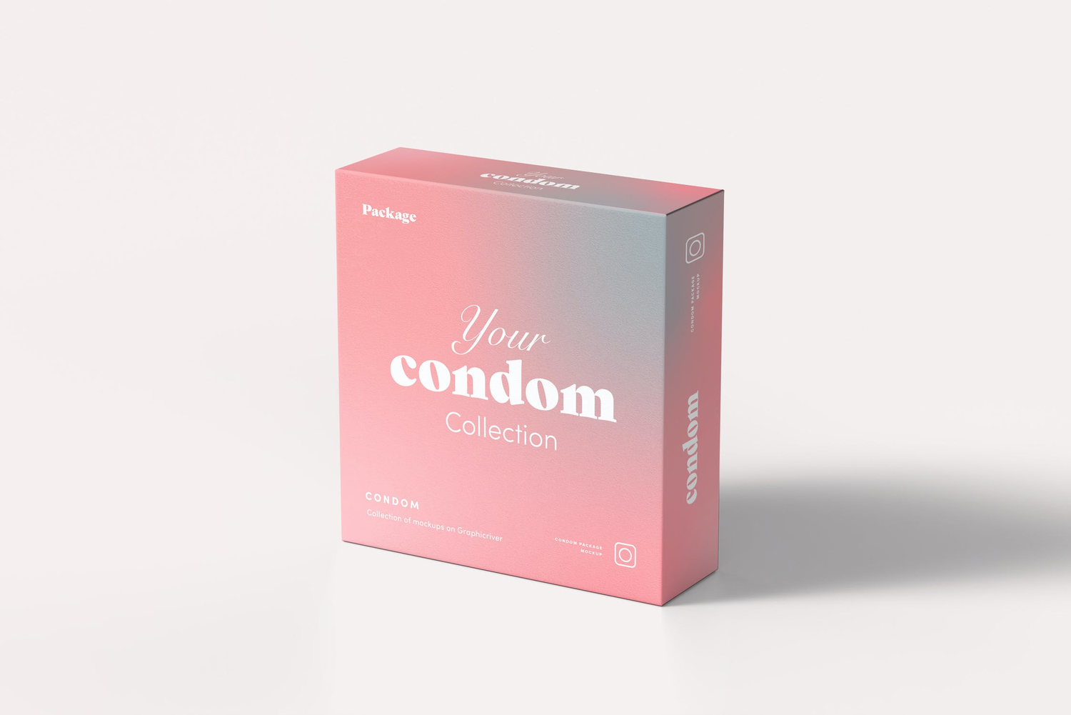 4752 避孕套安全套产品包装平面设计贴图ps样机素材场景展示效果模板 Condom Mock-up@GOOODME.COM