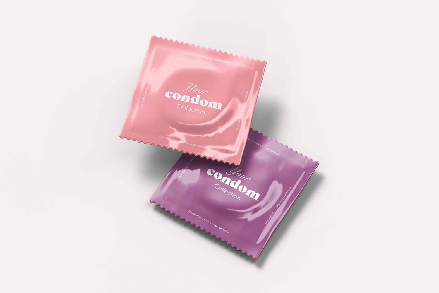 4752 避孕套安全套产品包装平面设计贴图ps样机素材场景展示效果模板 Condom Mock-up@GOOODME.COM