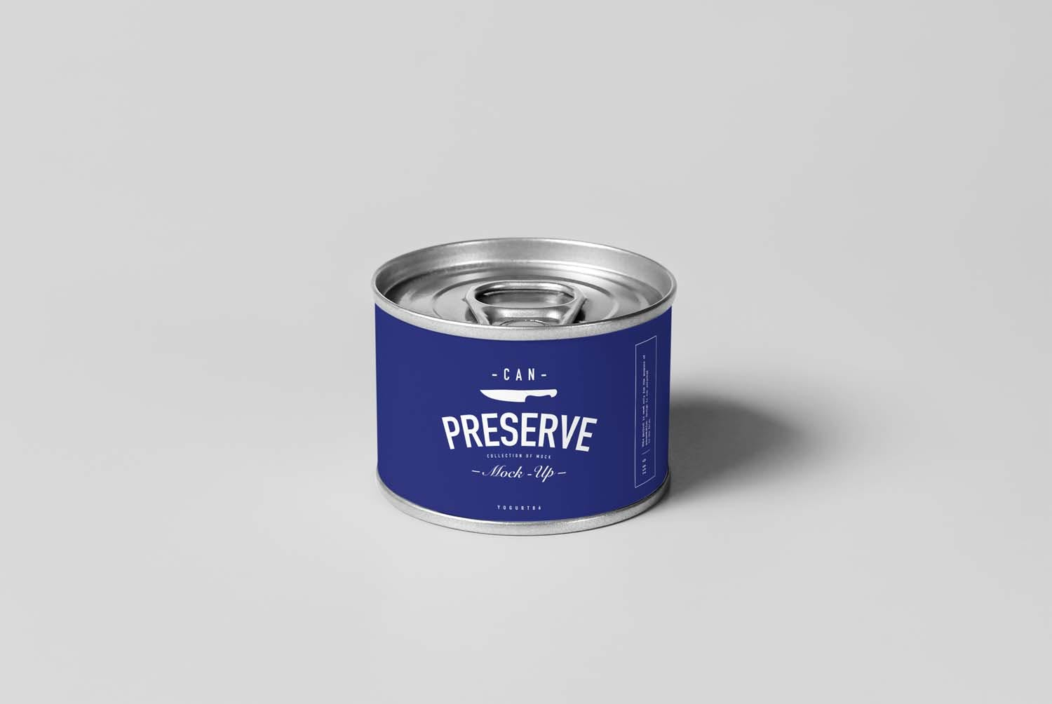4753 多规格易拉罐速食罐头食品产品包装空白贴图ps样机素材设计模板 Can Preserve Mock-up@GOOODME.COM