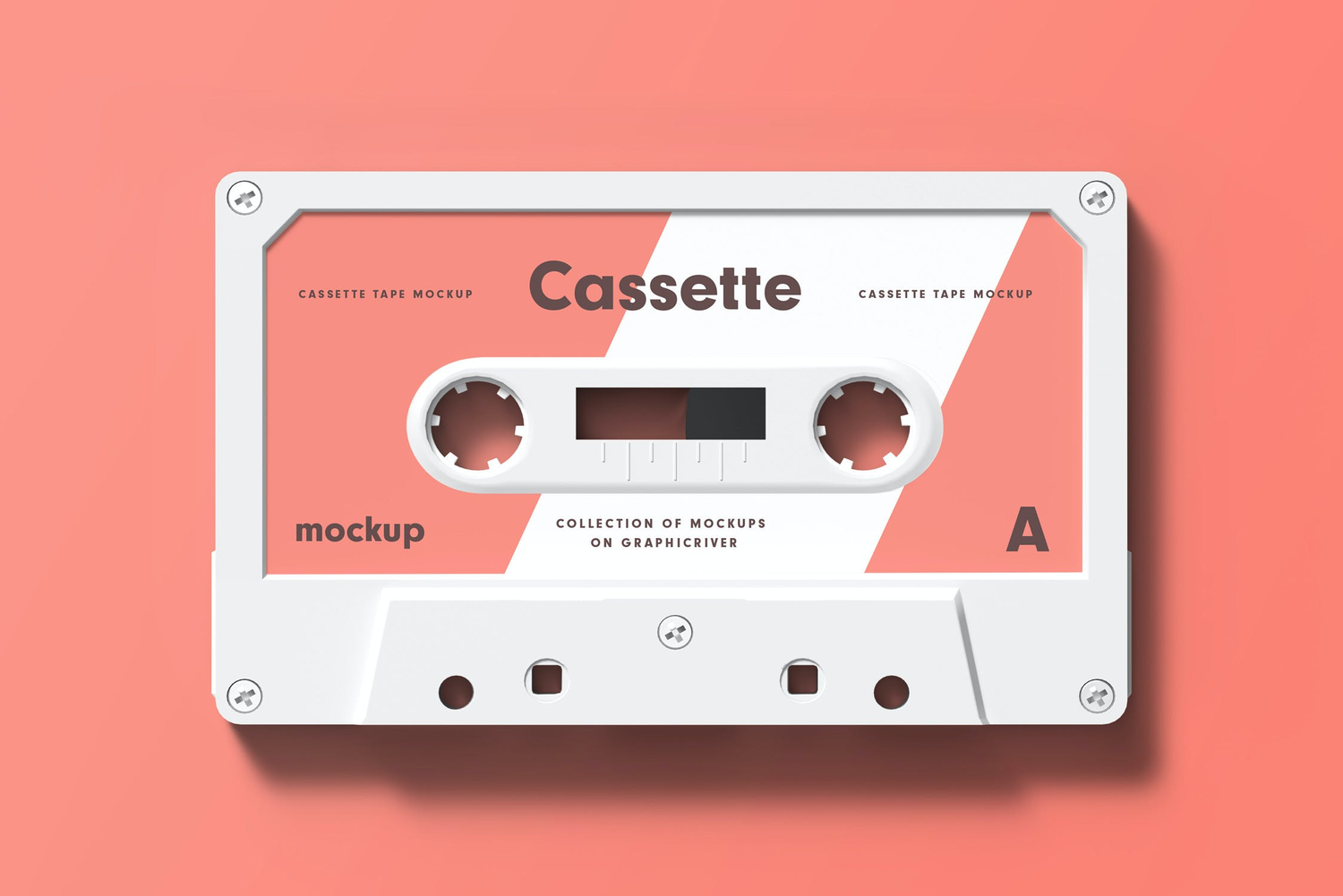 4754 复古磁带卡带音乐专辑封面包装设计贴图ps样机素材展示效果模板 Cassette Mock-up@GOOODME.COM