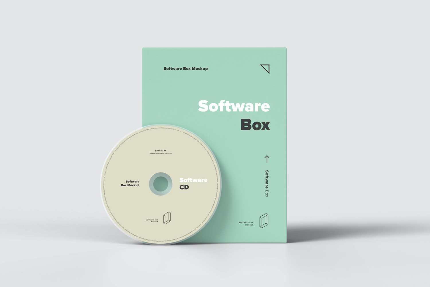 4762 企业办公软件纸盒包装盒cd光盘光碟设计vi贴图ps样机素材psd模板 Software Box Mock-up 2@GOOODME.COM