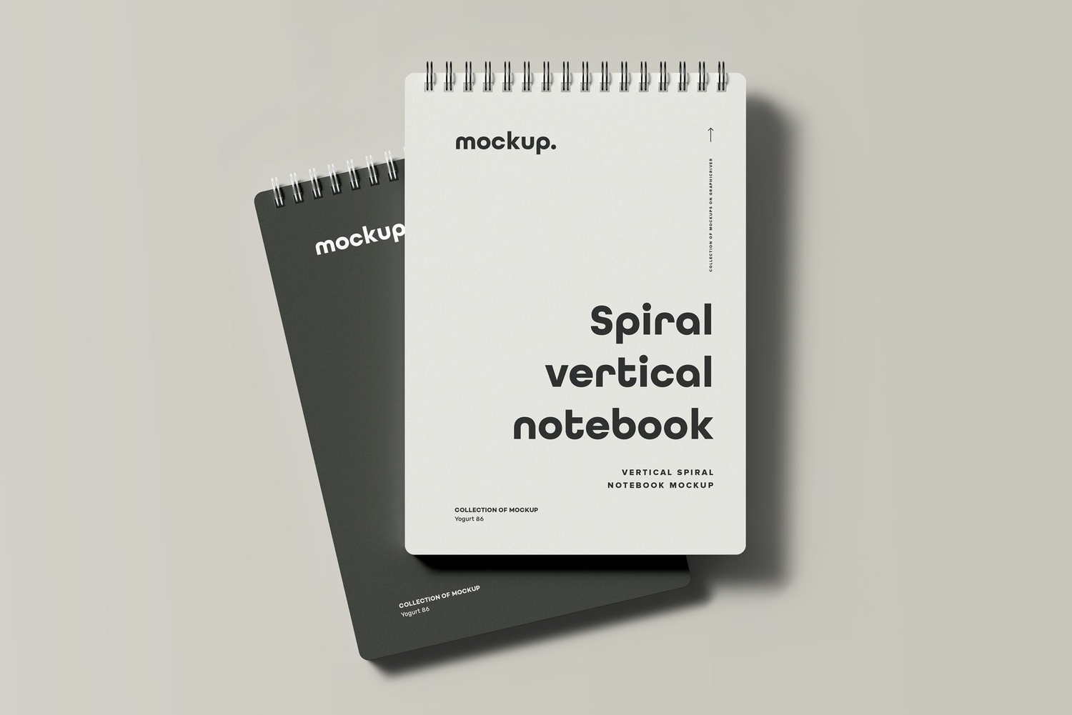 4765 线圈笔记本记事本文创文具封面设计作品贴图ps样机素材展示效果 Spiral Notebook Mock-up 2@GOOODME.COM