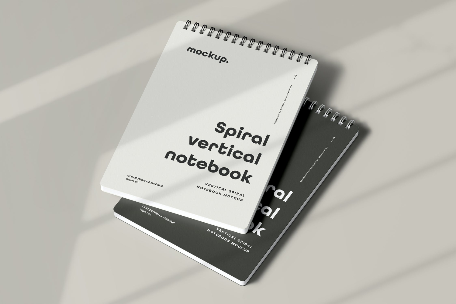 4765 线圈笔记本记事本文创文具封面设计作品贴图ps样机素材展示效果 Spiral Notebook Mock-up 2@GOOODME.COM