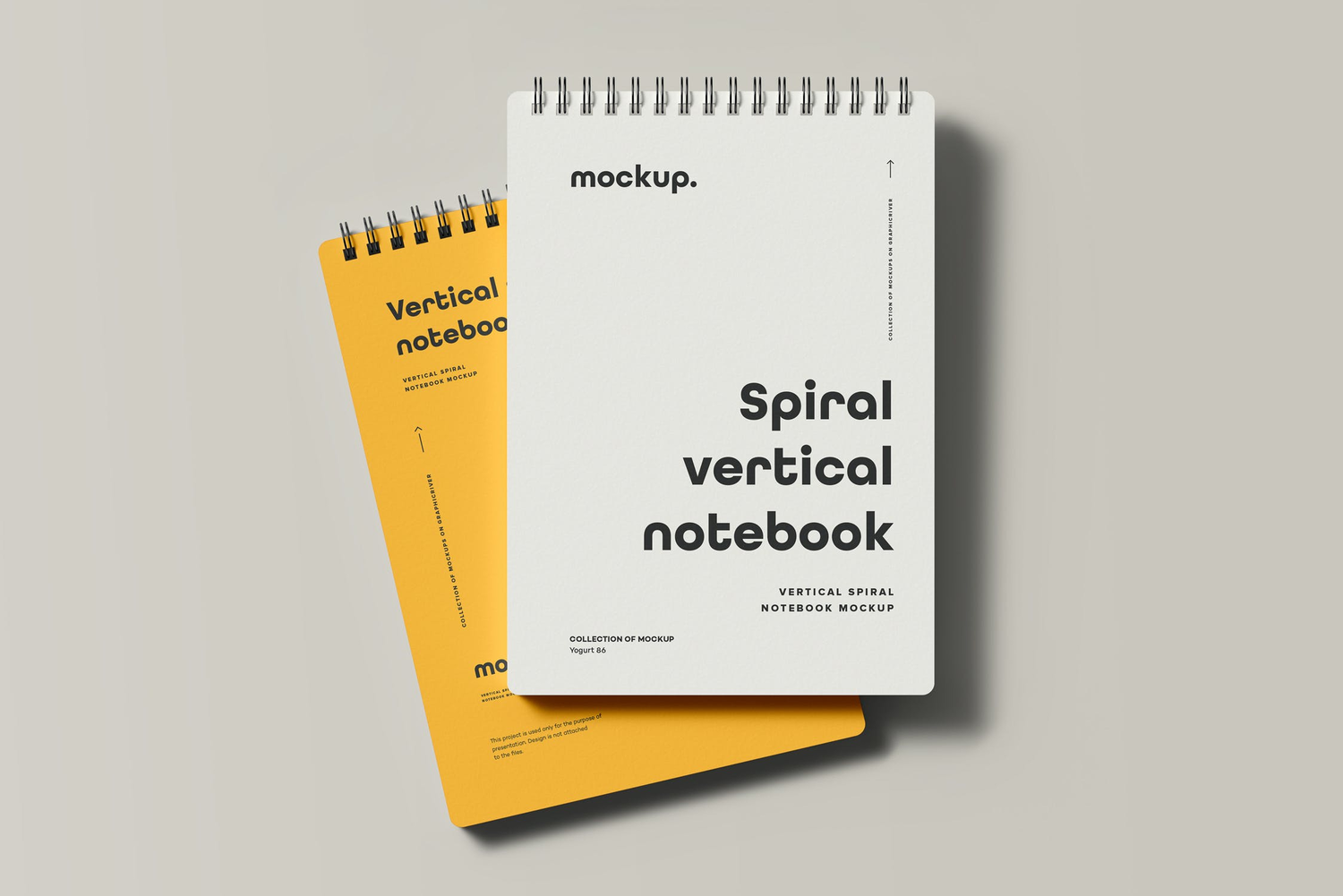 4765 线圈笔记本记事本文创文具封面设计作品贴图ps样机素材展示效果 Spiral Notebook Mock-up 2@GOOODME.COM