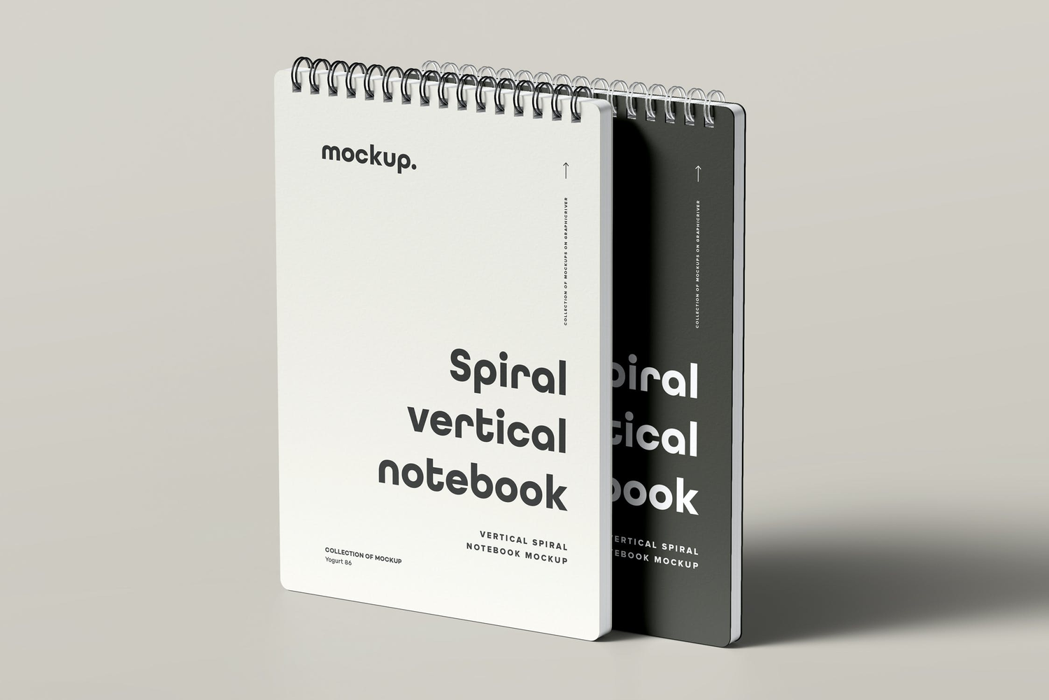 4765 线圈笔记本记事本文创文具封面设计作品贴图ps样机素材展示效果 Spiral Notebook Mock-up 2@GOOODME.COM