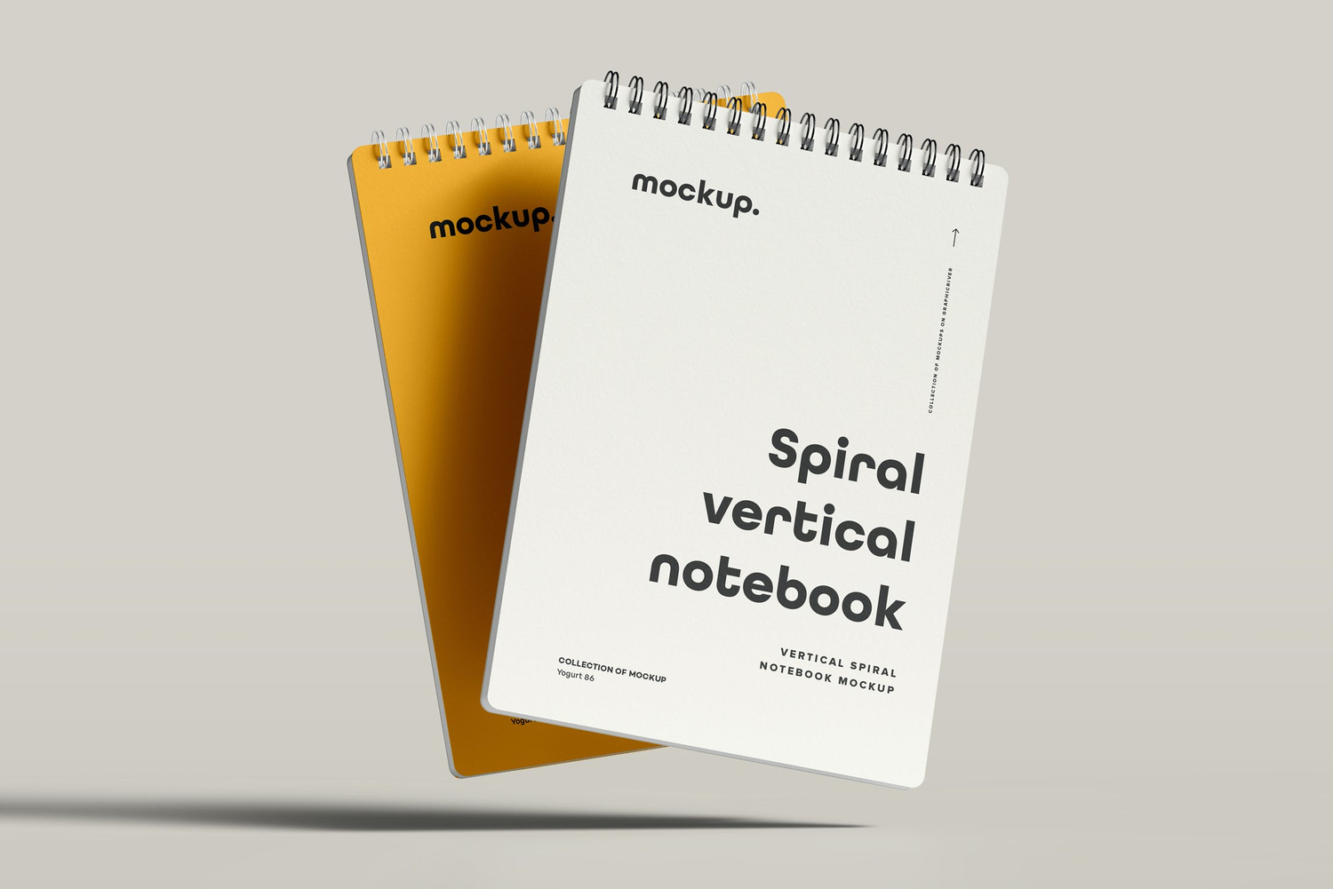 4765 线圈笔记本记事本文创文具封面设计作品贴图ps样机素材展示效果 Spiral Notebook Mock-up 2@GOOODME.COM