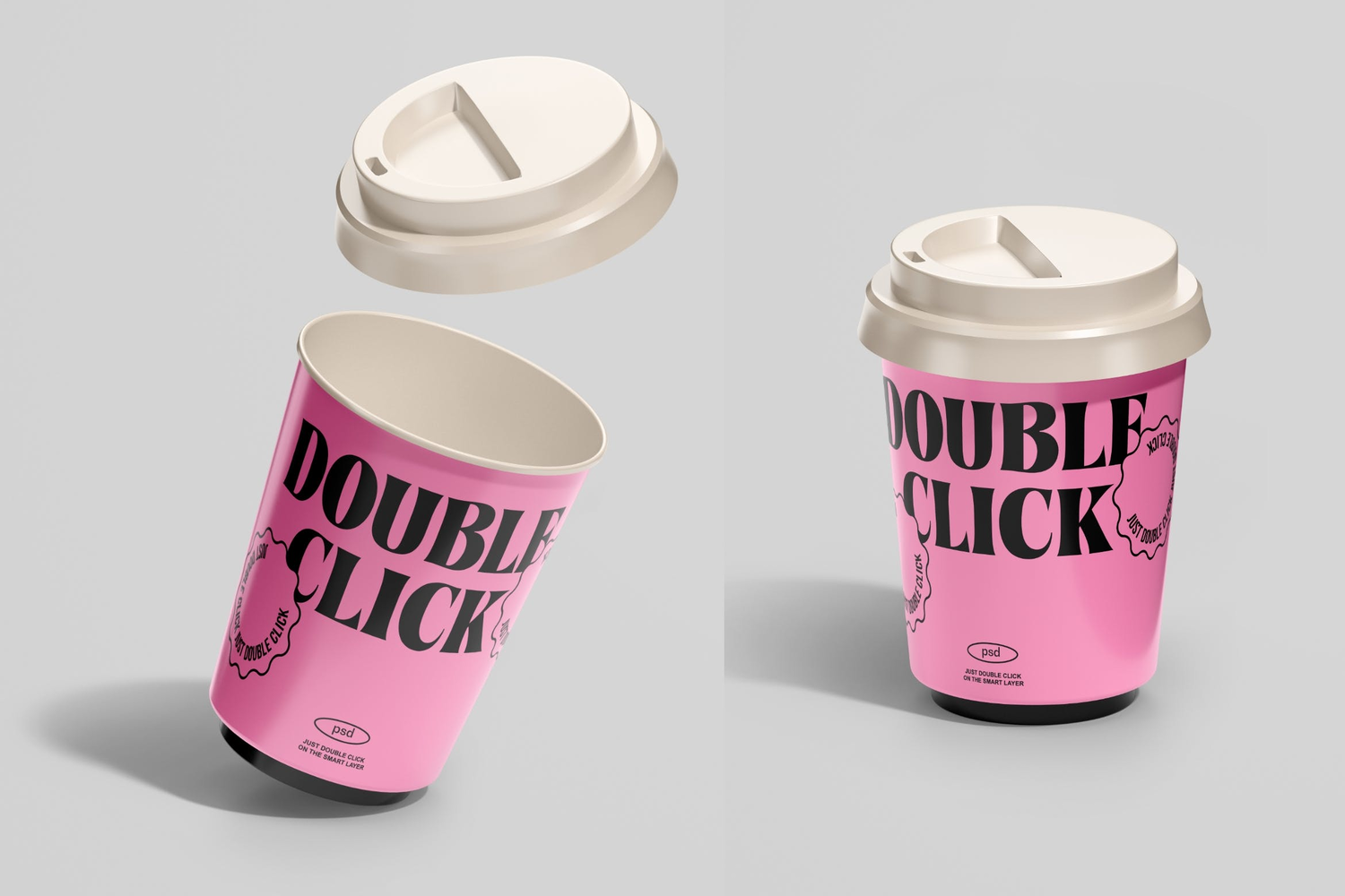 4777 2款质感纸杯咖啡杯饮料杯外卖杯包装样机Paper Cup Mockup Set@GOOODME.COM