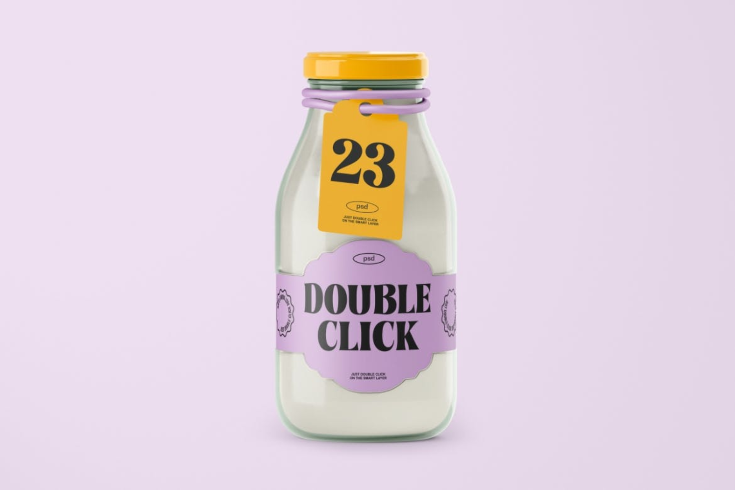 4779 3款玻璃奶瓶新鲜牛奶包装设计PS样机 Glass Bottle Mockup@GOOODME.COM