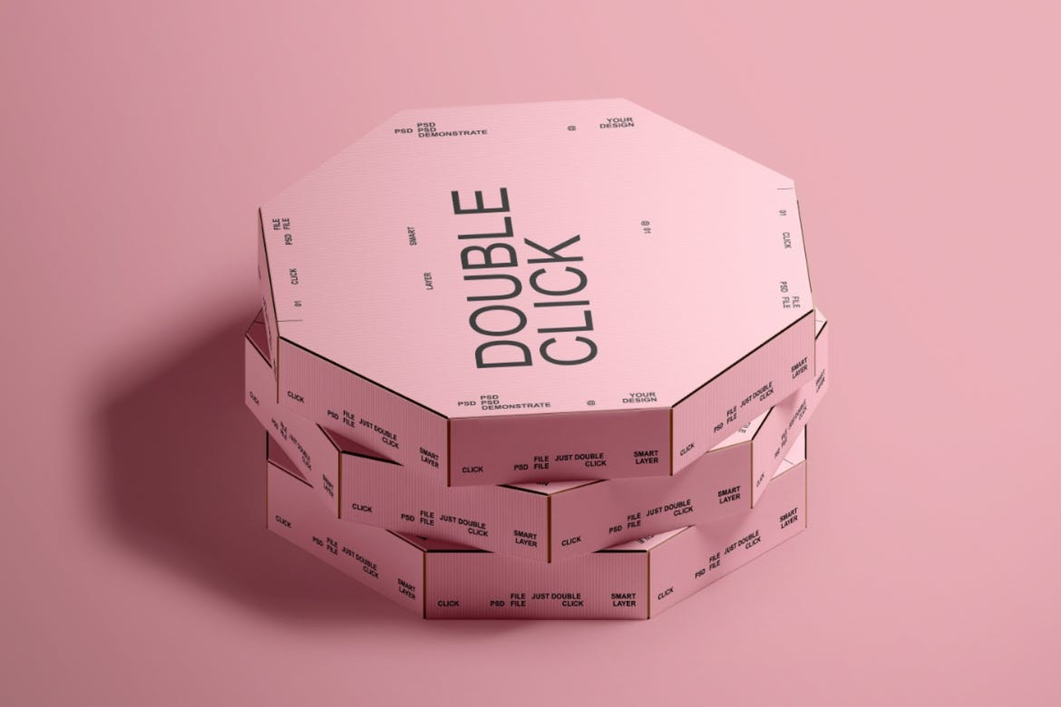 4780 3款极简多边形披萨盒纸盒包装盒外卖盒PSD样机Pizza Box Mockup@GOOODME.COM