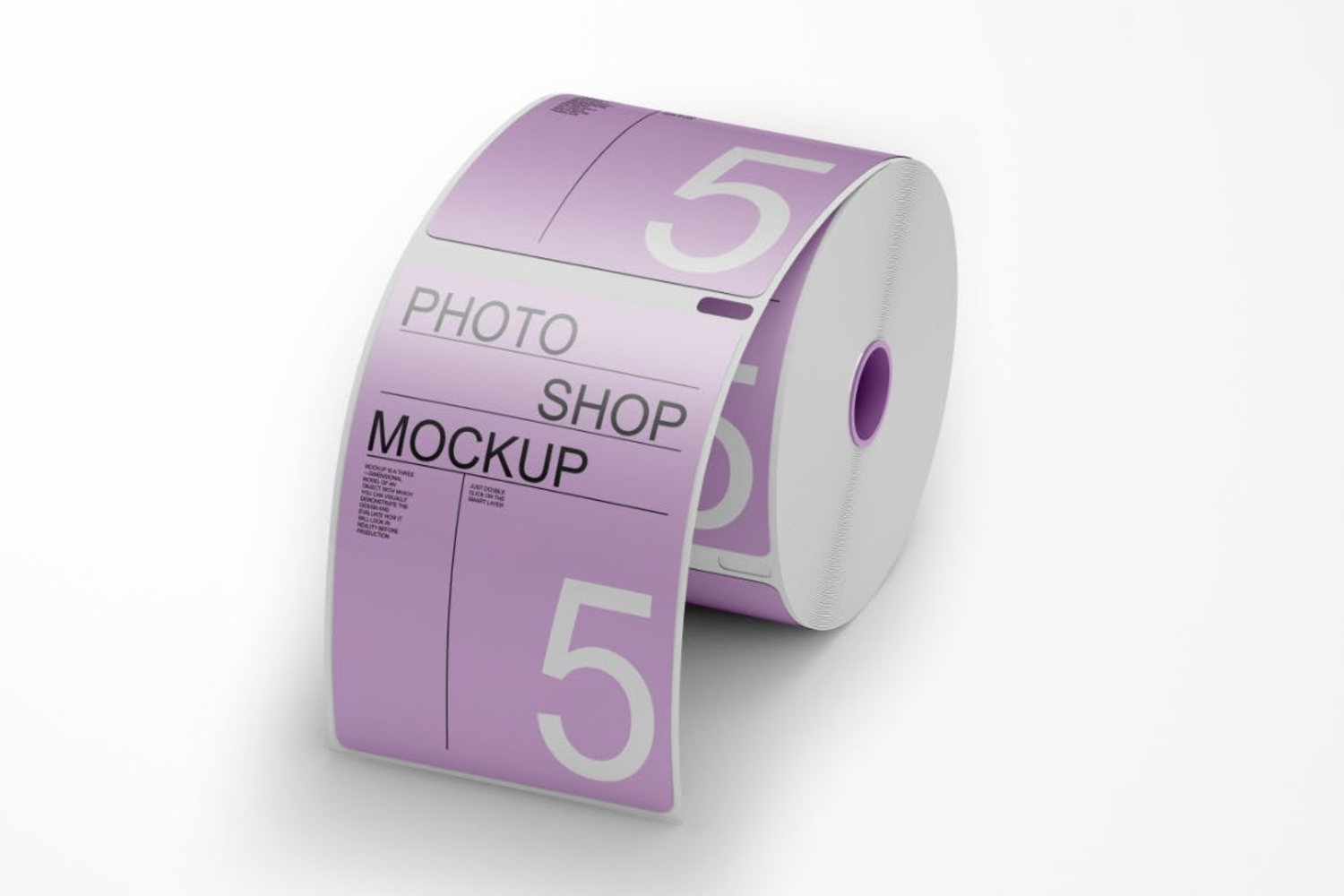 4791 3款质感贴纸胶带卷热感打印纸logo徽标品牌VI设计展示样机集Sticker Roll Mockup Set@GOOODME.COM