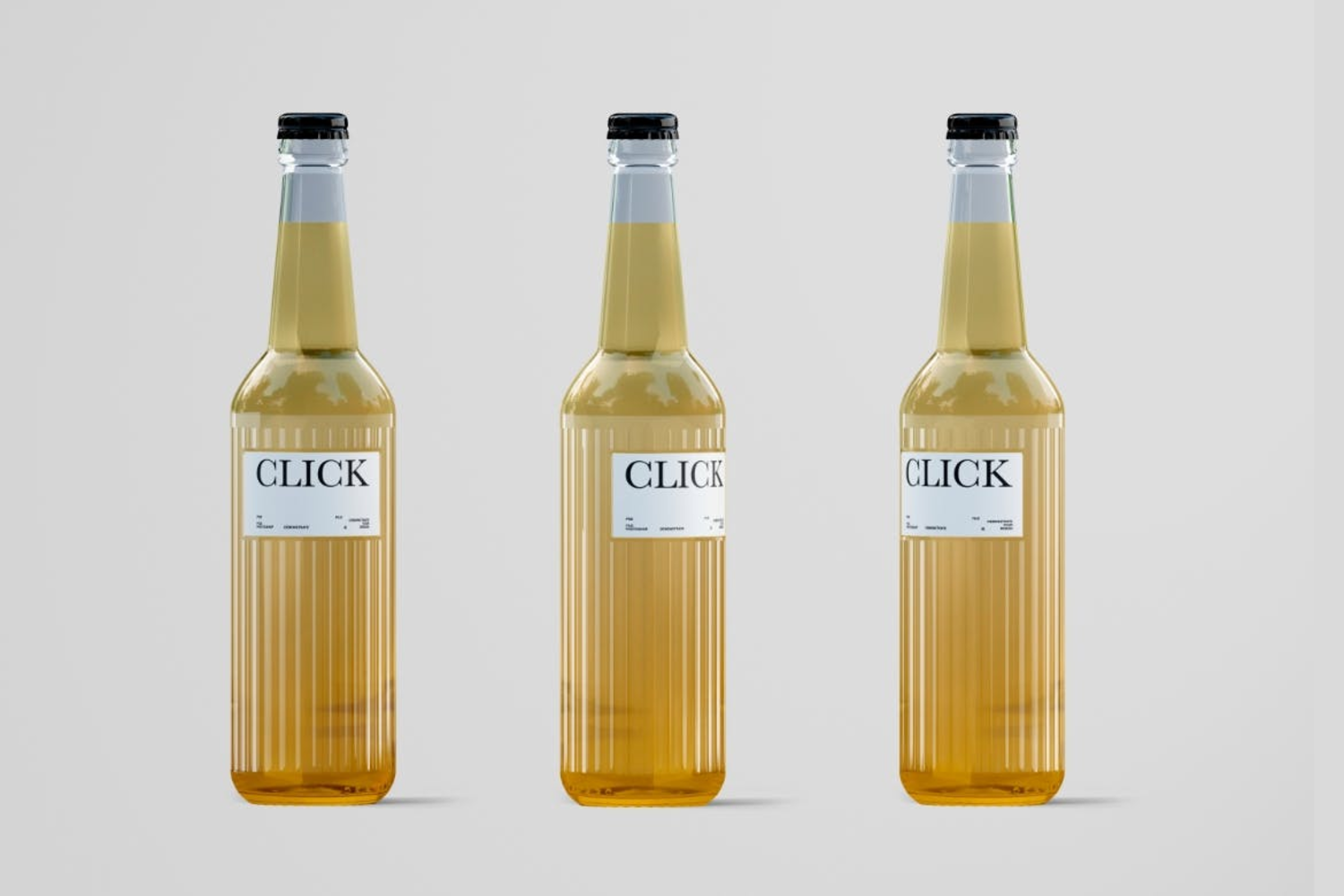 4792 4款红酒香槟啤酒洋酒高档酒瓶玻璃瓶包装设计展示PSD样机Beer Bottle Mockup@GOOODME.COM