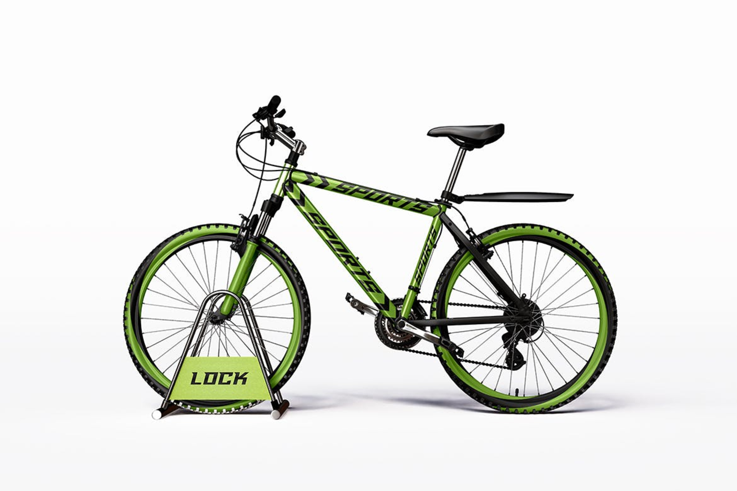 4804 5款质感自行车赛车单车车身设计PS样机 Mountain Bike Mockup@GOOODME.COM