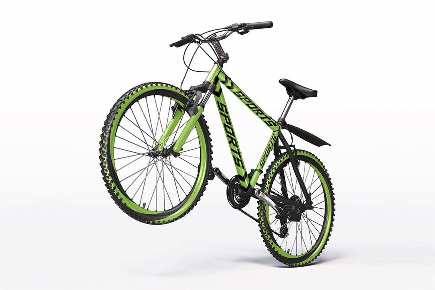 4804 5款质感自行车赛车单车车身设计PS样机 Mountain Bike Mockup@GOOODME.COM