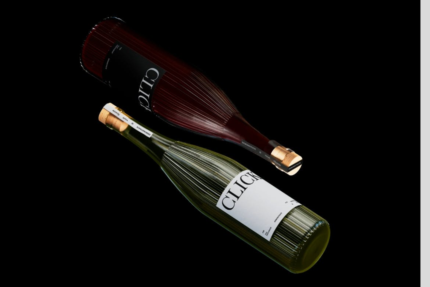 4810 6款红酒香槟啤酒洋酒高档酒瓶玻璃瓶包装设计展示PSD样机Wine Bottle Mockup Set@GOOODME.COM