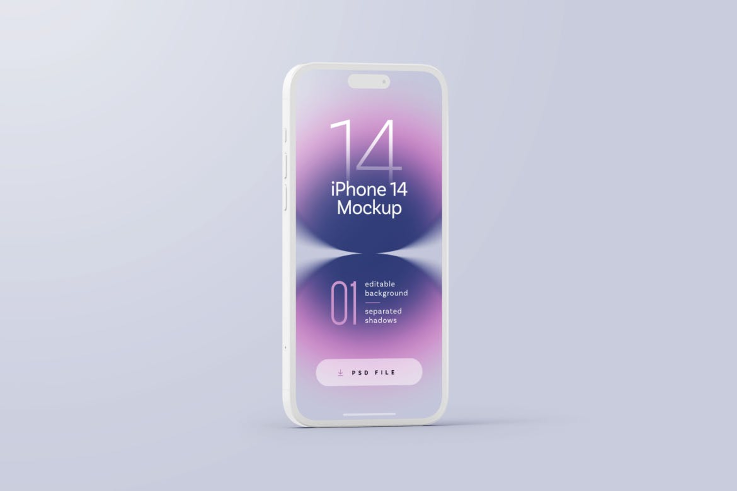 4812 7款质感iPhone 14苹果单色手机设计作品贴图PS样机套装 iPhone 14 Pro Clay Mockup Set@GOOODME.COM