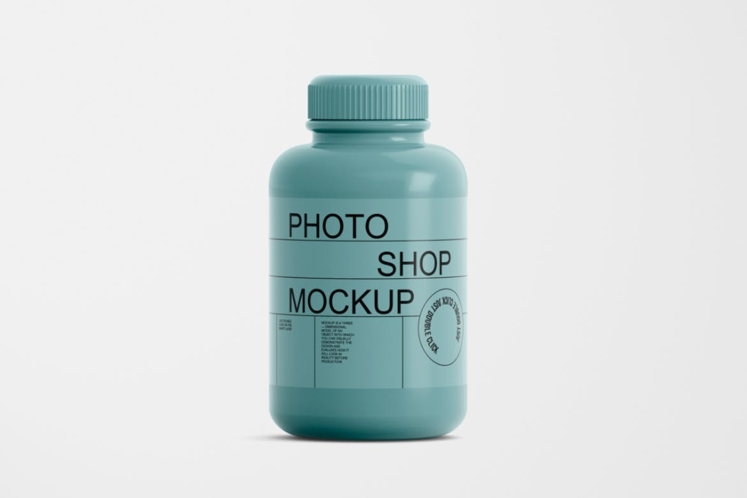 4830 极简质感塑料瓶药瓶外包装设计PSD样机Pill Bottle Mockup@GOOODME.COM