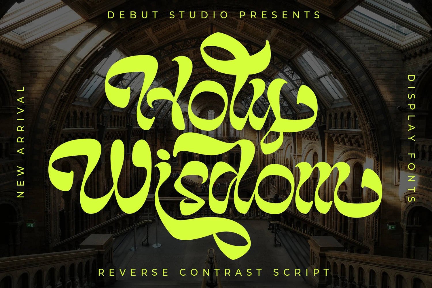 4839 复古酸性手写逆反差英文字体下载 HOLY WISDOM Reverse Contrast Script@GOOODME.COM