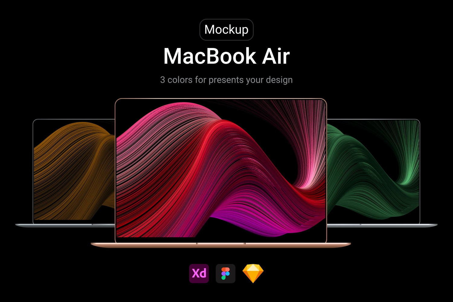 4850 简洁笔记本电脑屏幕展示UI设计Fig+XD+Sketch样机 MacBook Air Mockup@GOOODME.COM