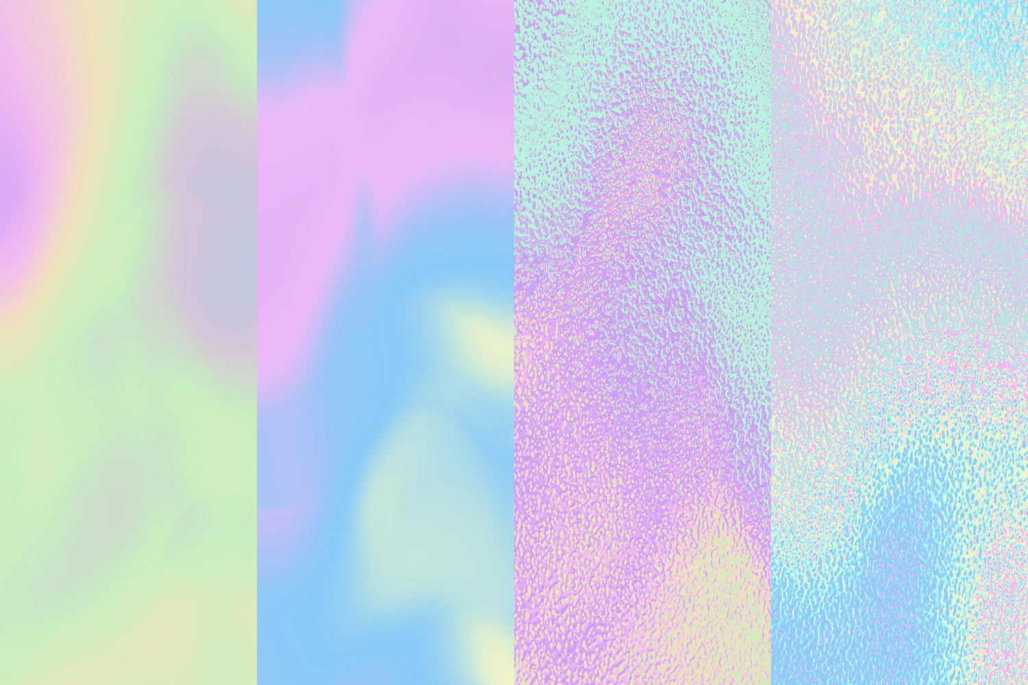4872 64款潮流抽象艺术迷幻液体彩虹金属全息海报背景底纹图片设计素材 Holographic Mood Textures