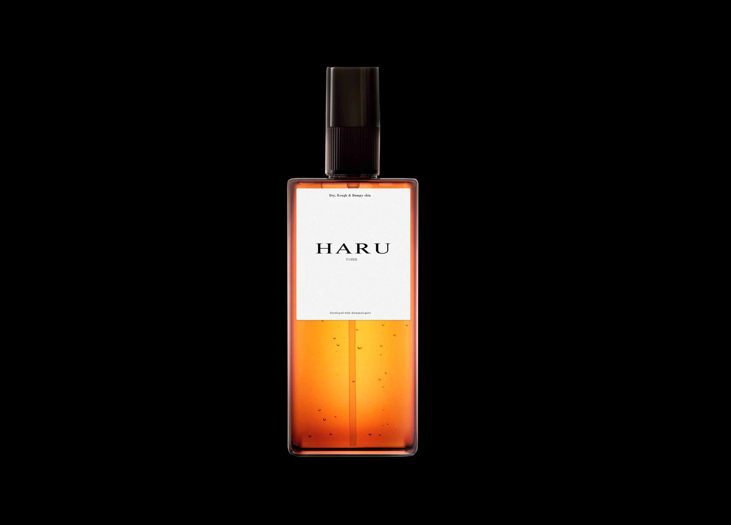 4881 5款极简护肤品化妆品玻璃瓶香水瓶纸盒包装盒PSD外观设计展示样机Haru Toner – Cosmetic Produt Mockup