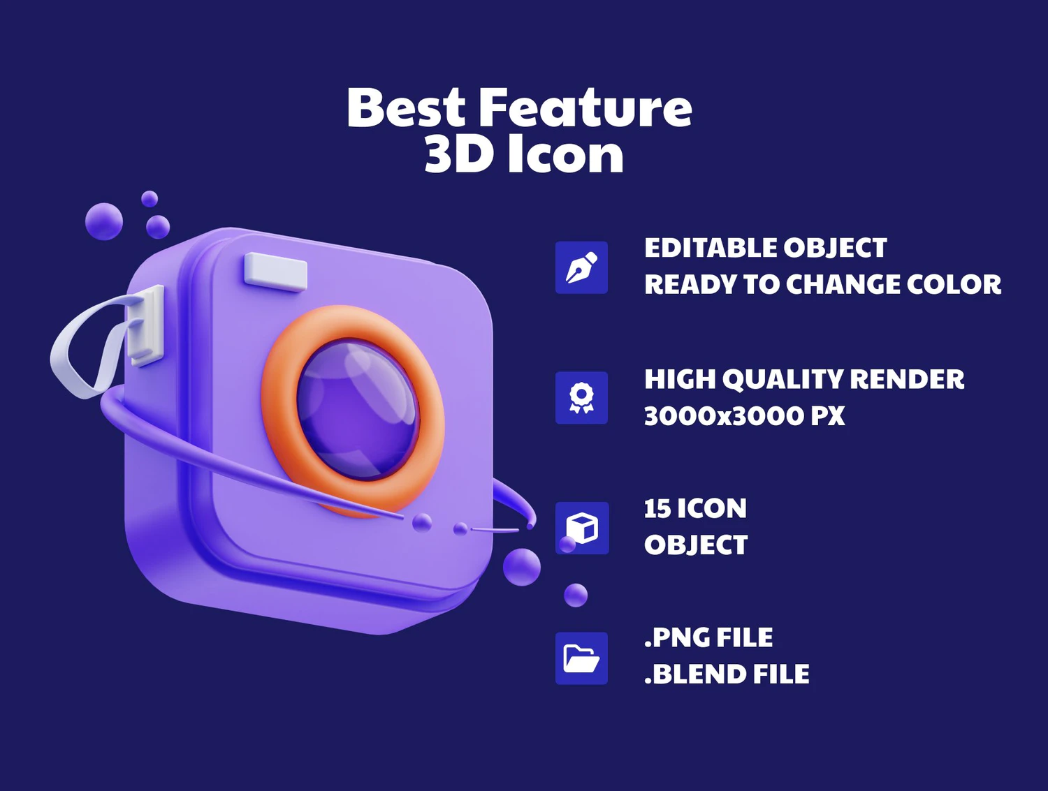 4883 15款用户界面多媒体3D免抠图标PNG素材 User interface 3D Icons