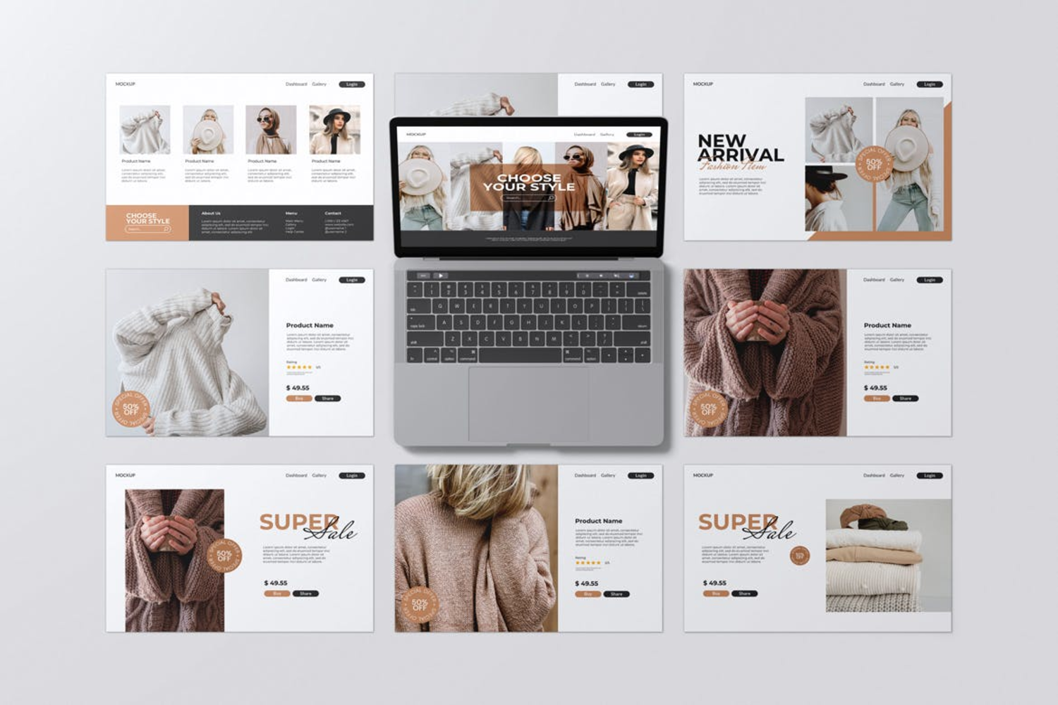 4907 6款笔记本电脑屏幕web界面UI设计作品分屏展示PS样机 Laptop Screen & Web Showcase Mockup@GOOODME.COM 4907 6款笔记本电脑屏幕web界面UI设计作品分屏展示PS样机 Laptop Screen & Web Showcase Mockup@GOOODME.COM