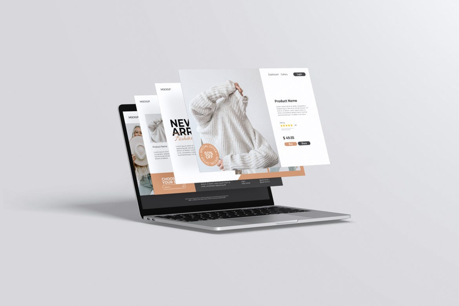 4907 6款笔记本电脑屏幕web界面UI设计作品分屏展示PS样机 Laptop Screen & Web Showcase Mockup@GOOODME.COM 4907 6款笔记本电脑屏幕web界面UI设计作品分屏展示PS样机 Laptop Screen & Web Showcase Mockup@GOOODME.COM