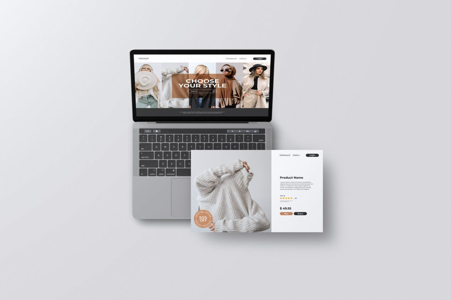 4907 6款笔记本电脑屏幕web界面UI设计作品分屏展示PS样机 Laptop Screen & Web Showcase Mockup@GOOODME.COM 4907 6款笔记本电脑屏幕web界面UI设计作品分屏展示PS样机 Laptop Screen & Web Showcase Mockup@GOOODME.COM