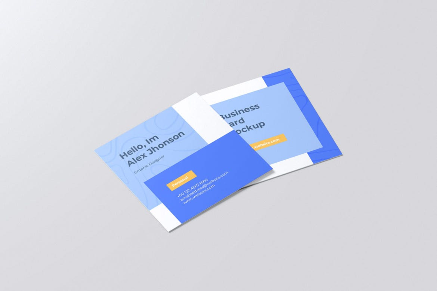 4909 6款正方形卡片名片印刷纸卡设计PS样机 Square Business Card Mockup@GOOODME.COM