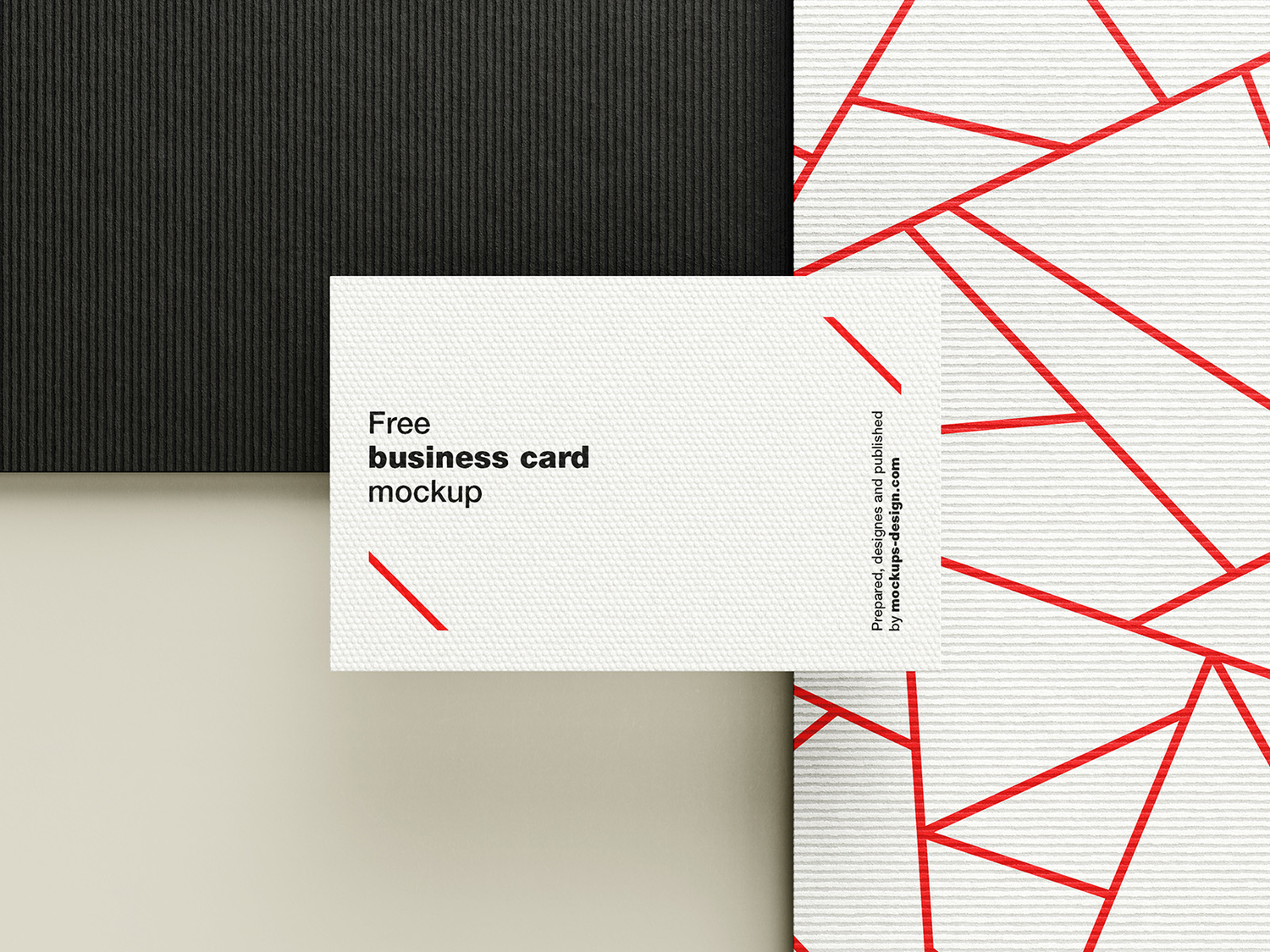 4938 5款可商用美纹纸质感名片卡片企业文创logo设计展示PSD样机@GOOODME.COM