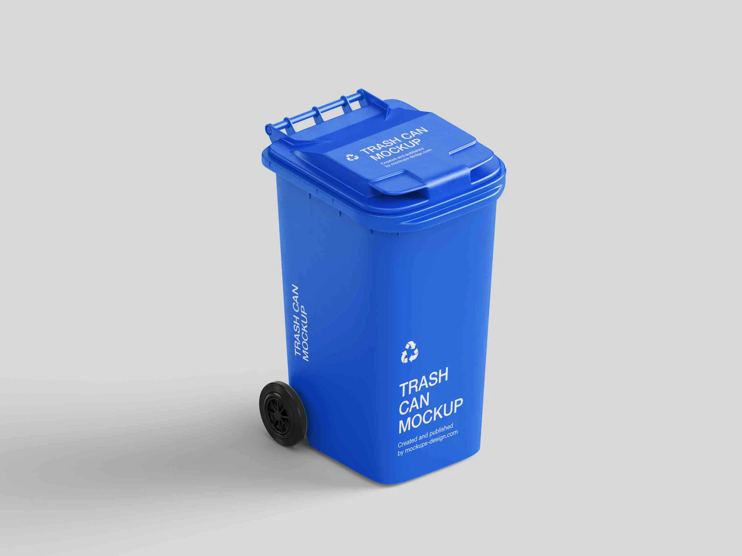 4942 5款极简可商用塑料环保回收垃圾桶外观设计展示PSD样机trash can mockup@GOOODME.COM