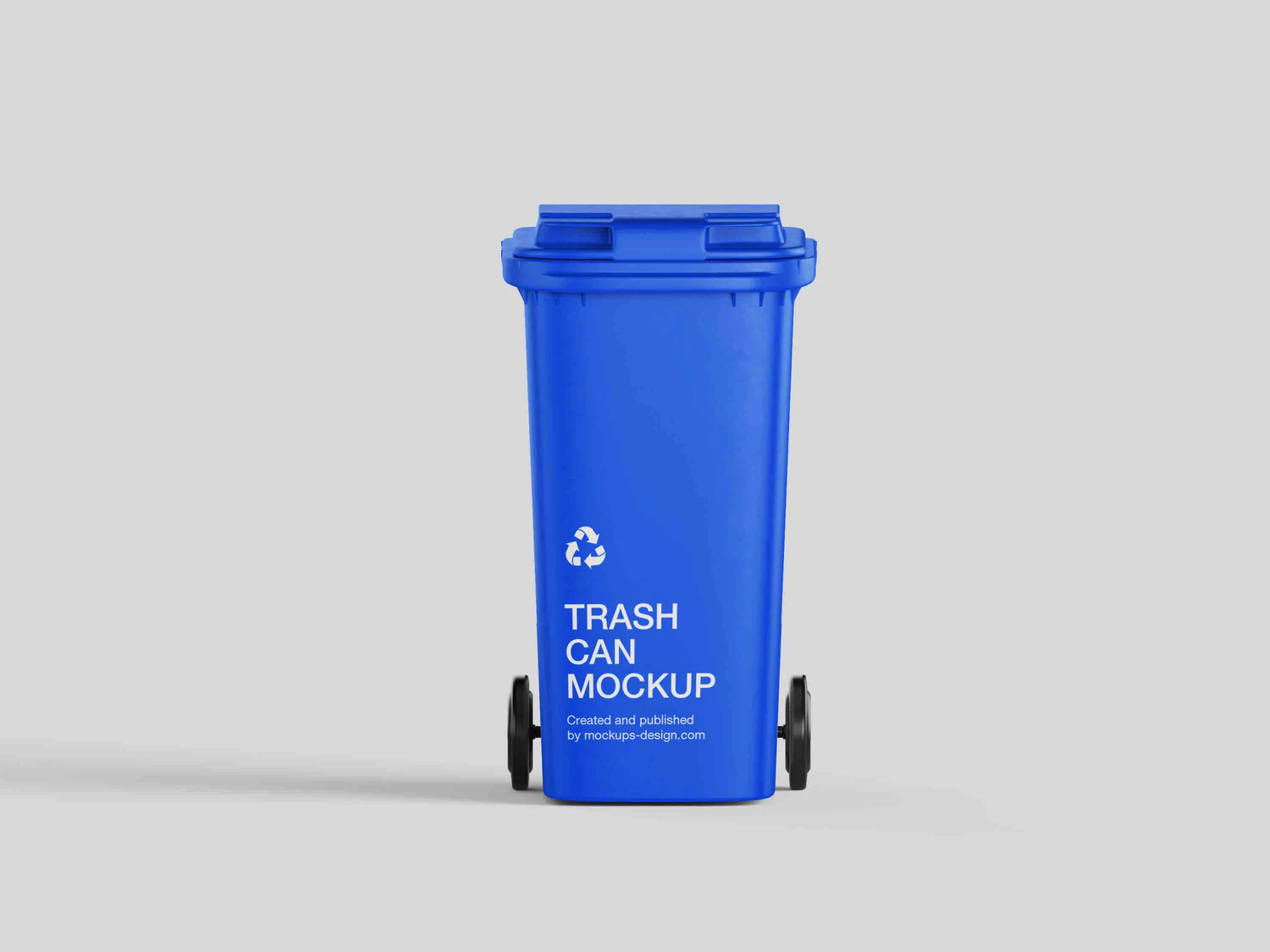 4942 5款极简可商用塑料环保回收垃圾桶外观设计展示PSD样机trash can mockup@GOOODME.COM