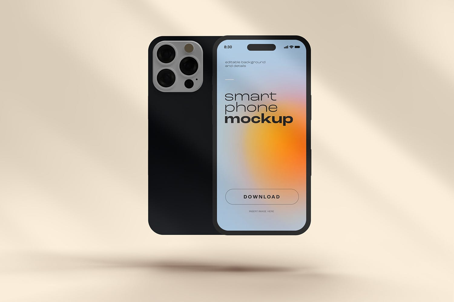 4967 3款多角度苹果14手机屏幕展示APP设计PS样机 iPhone 14 Pro Mockup 1@GOOODME.COM