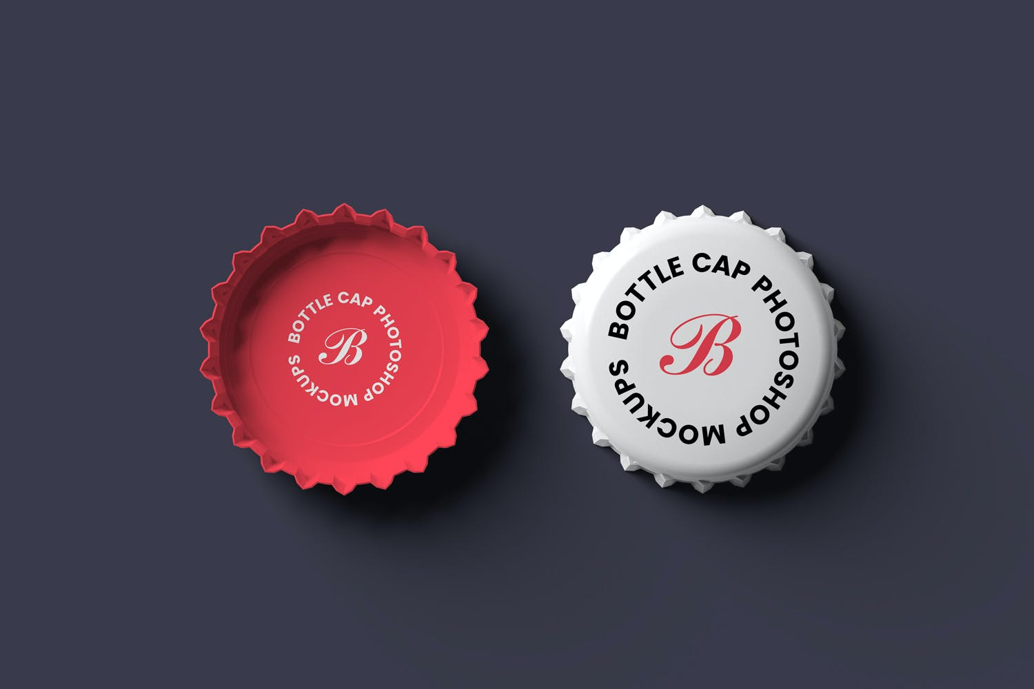 4985 5款啤酒汽水盖子包装设计PS样机 Bottle Cap Mockups@GOOODME.COM