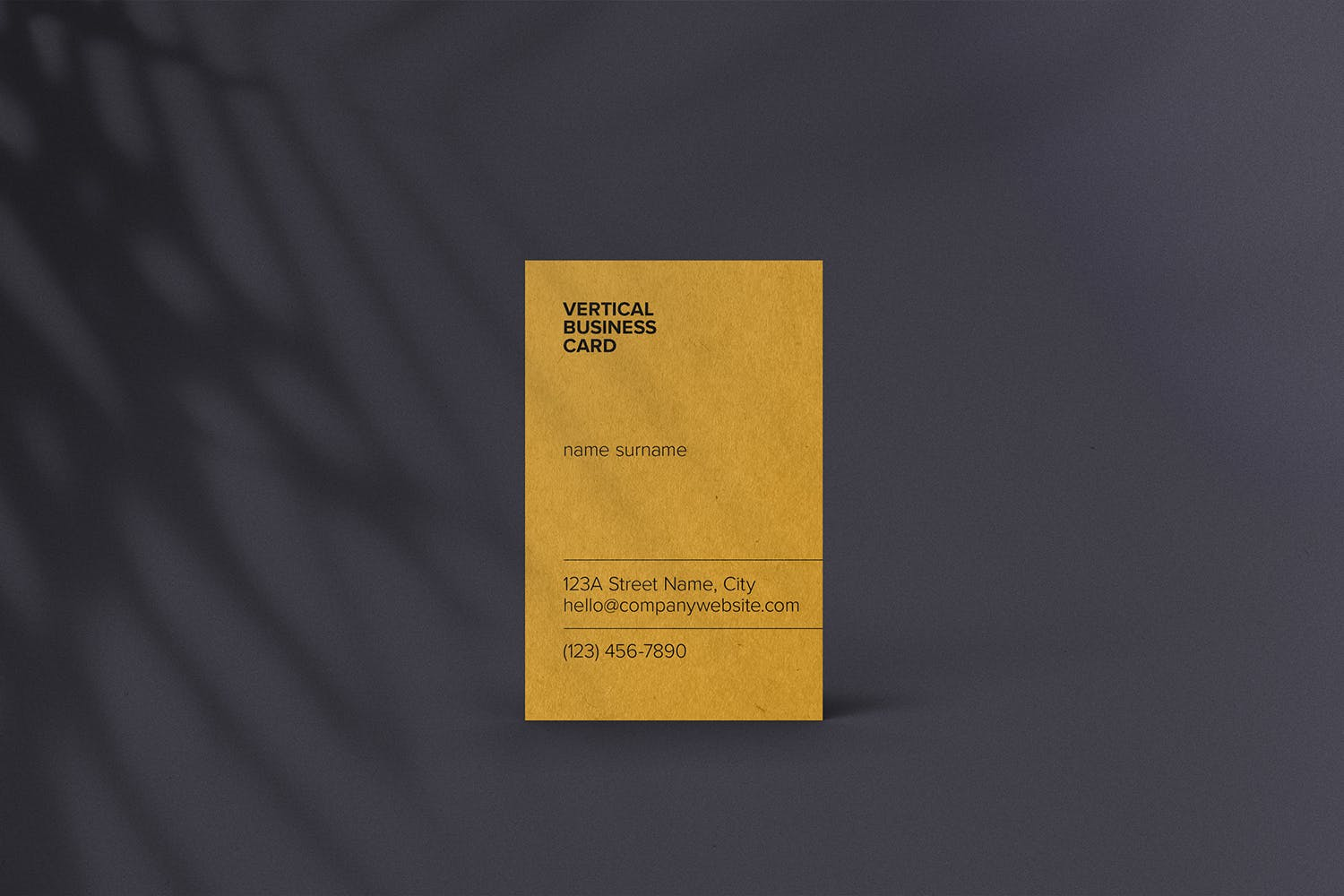 5001 4款特种纸名片卡片品牌设计PS样机 Vertical Business Card Mockup@GOOODME.COM