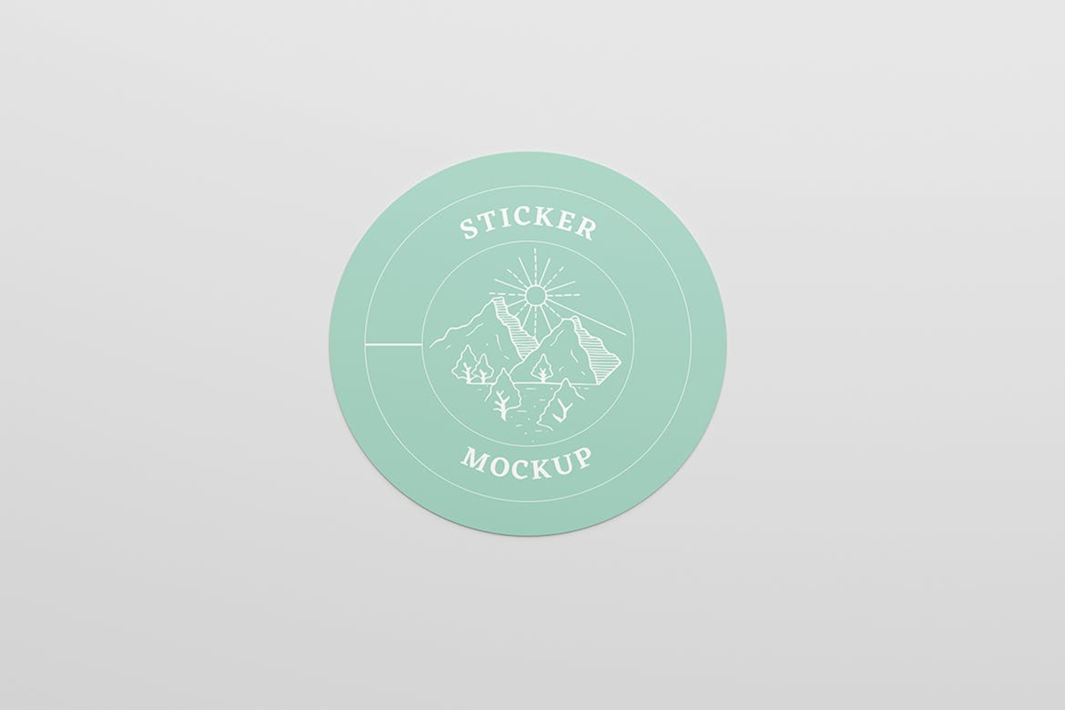 5007 4款圆形贴纸不干胶标签设计展示PS样机 Sticker Mockup@GOOODME.COM