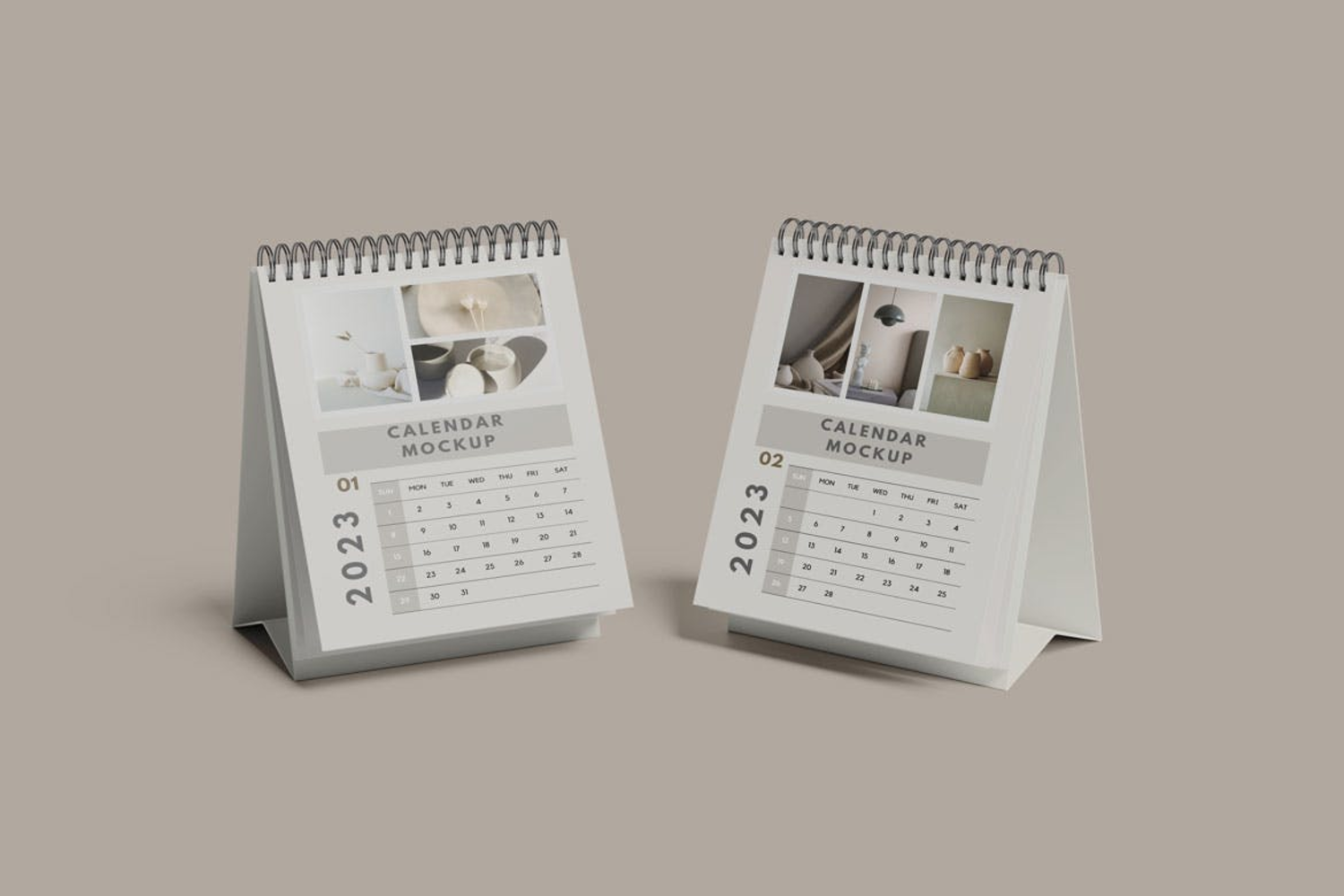 5010 6款桌面台历日历设计展示PS样机 Desk Calendar Mockup@GOOODME.COM