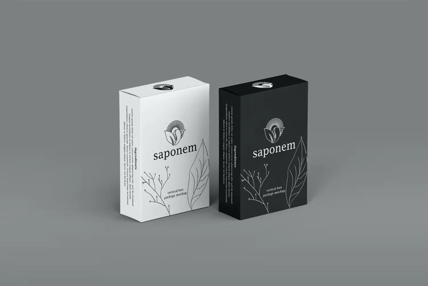 5016 11款长方形牛皮纸打包纸盒产品包装设计贴图ps样机素材展示效果图 Vertical Kraft Paper Box Soap Packaging Mockup@GOOODME.COM