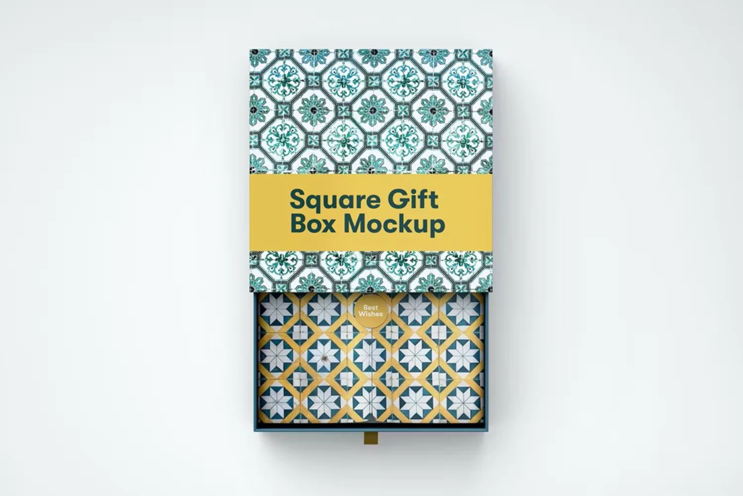 5021 8款正方形抽拉礼物盒抽屉纸盒产品包装设计ps样机素材展示效果图 Square Paper Gift Box PSD Mockup@GOOODME.COM