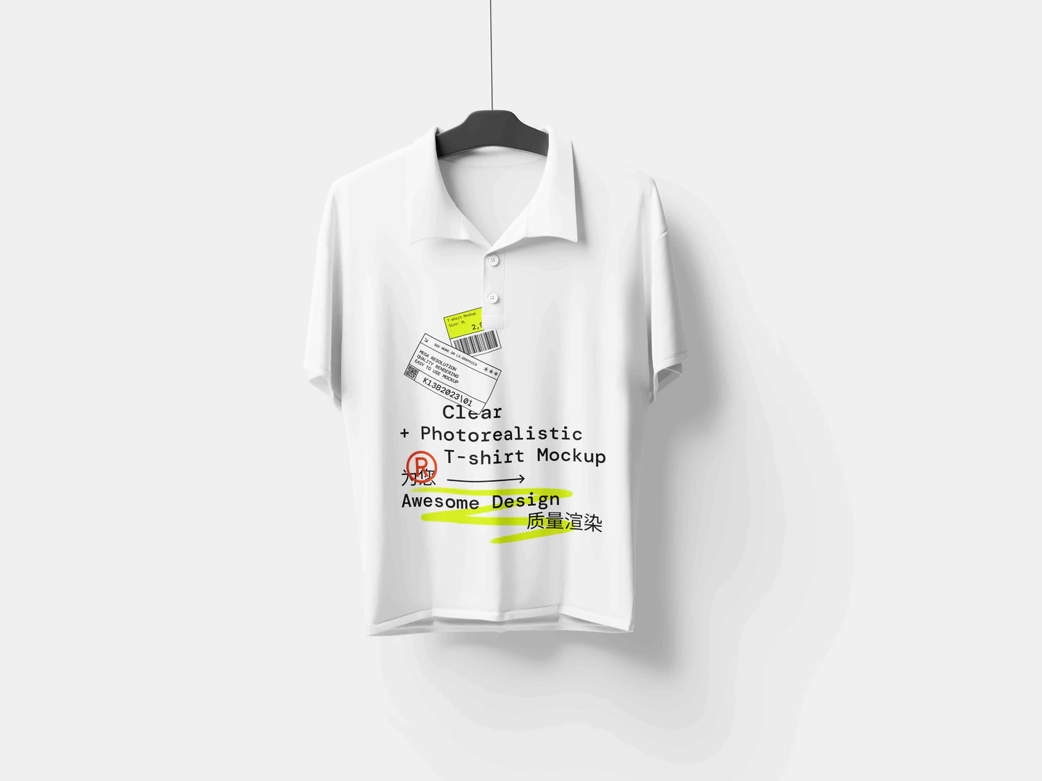 5035 32款3D立体短袖T恤polo衫背心服装设计贴图ps样机素材展示效果图 T-Shirt Mockups@GOOODME.COM