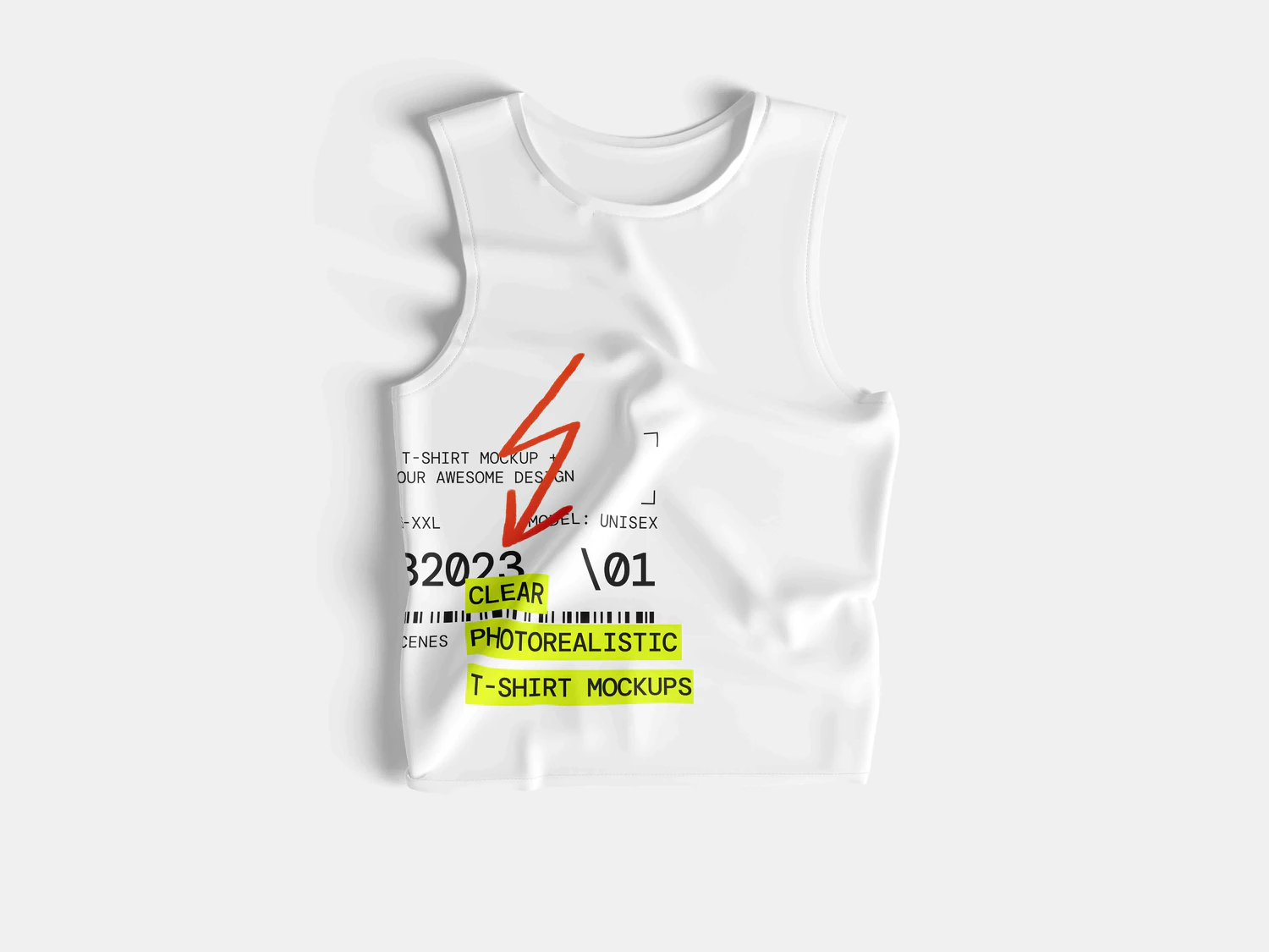 5035 32款3D立体短袖T恤polo衫背心服装设计贴图ps样机素材展示效果图 T-Shirt Mockups@GOOODME.COM